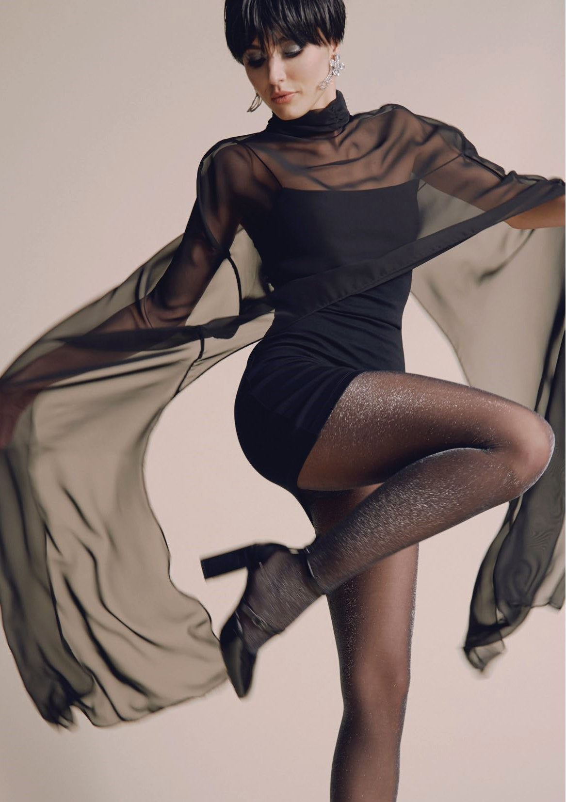 LUXURY 30 den bleščeče hlačne nogavice