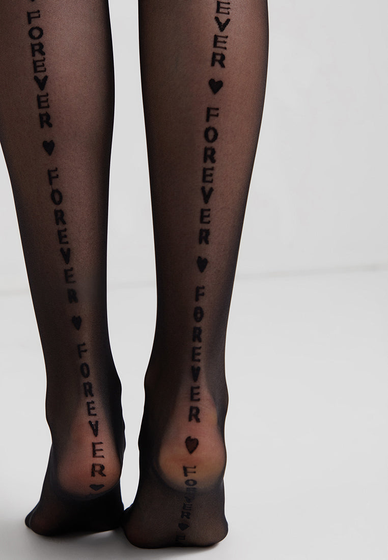 FOREVER 20 den hlačne nogavice z napisi