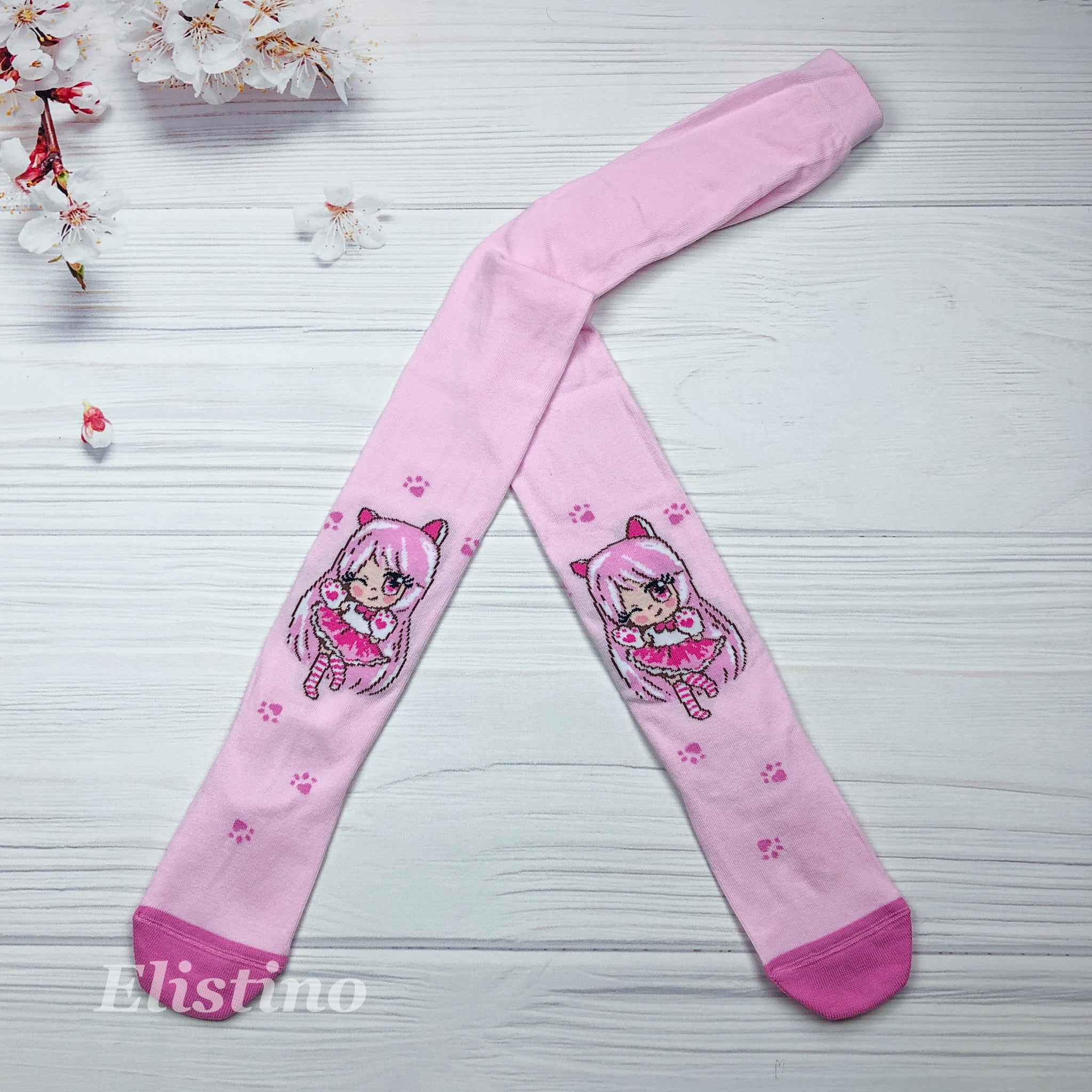 Otroške hlačne nogavice ANIME - roza barva