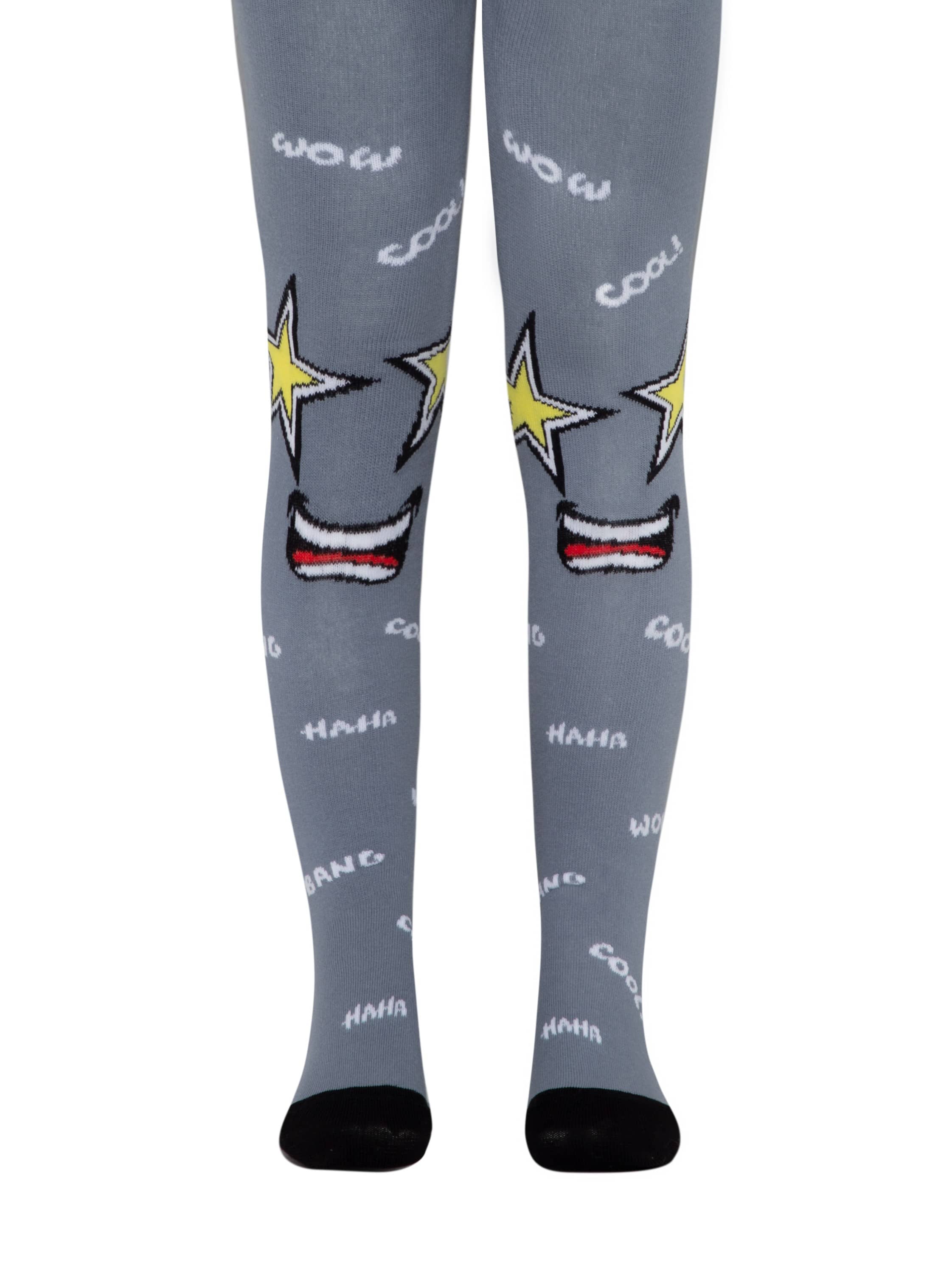 Otroške hlačne nogavice iz bombaža za punčke in fantke v sivi barvi Conte Kids COOL