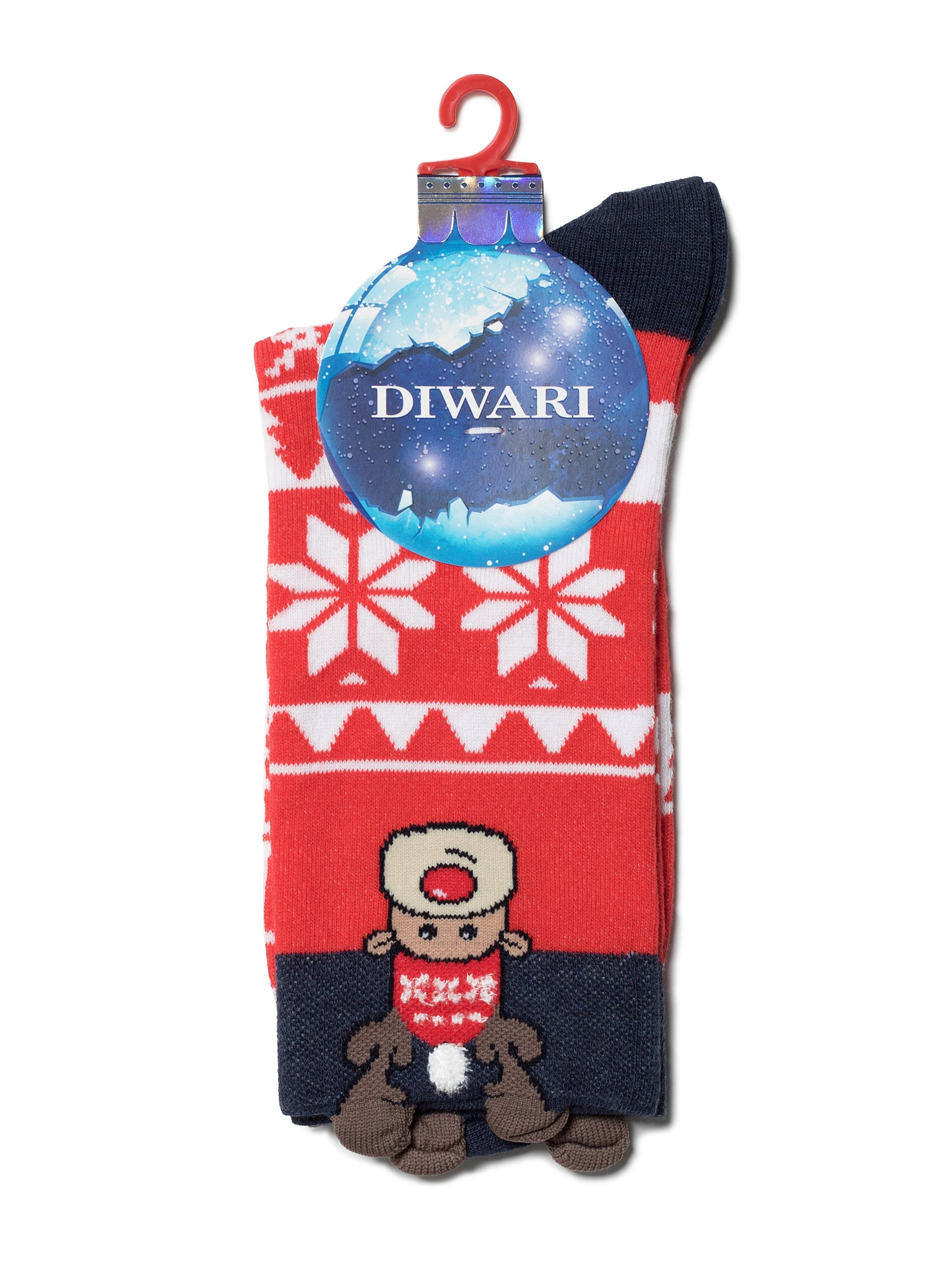 Božične nogavice za moške z božičnimi motivi DiWaRi Jelenček darilo za božič ali novo leto Conte Shop