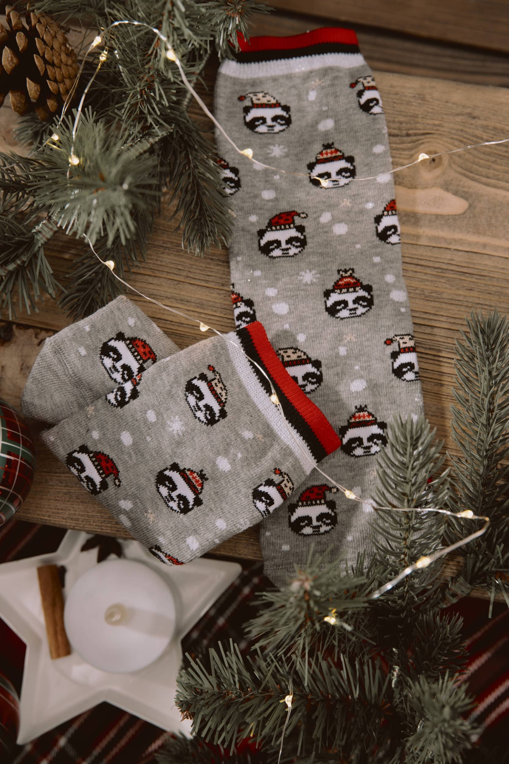 Božične nogavice moške Xmas Panda