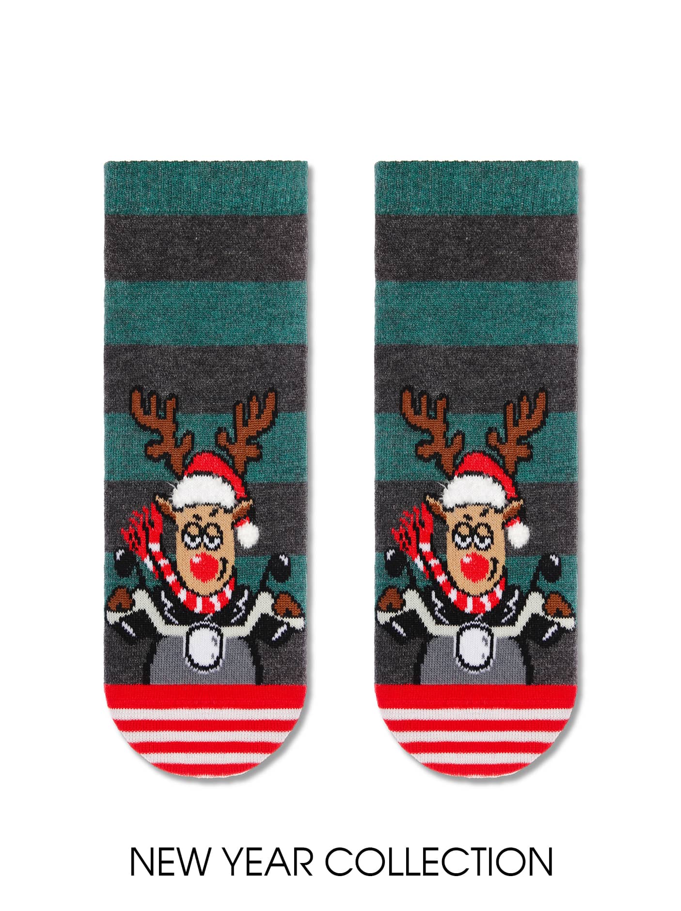 Kratke Božične nogavice za moške z božičnimi motivi DiWaRi Rudolf darilo za božič ali novo leto Conte Shop