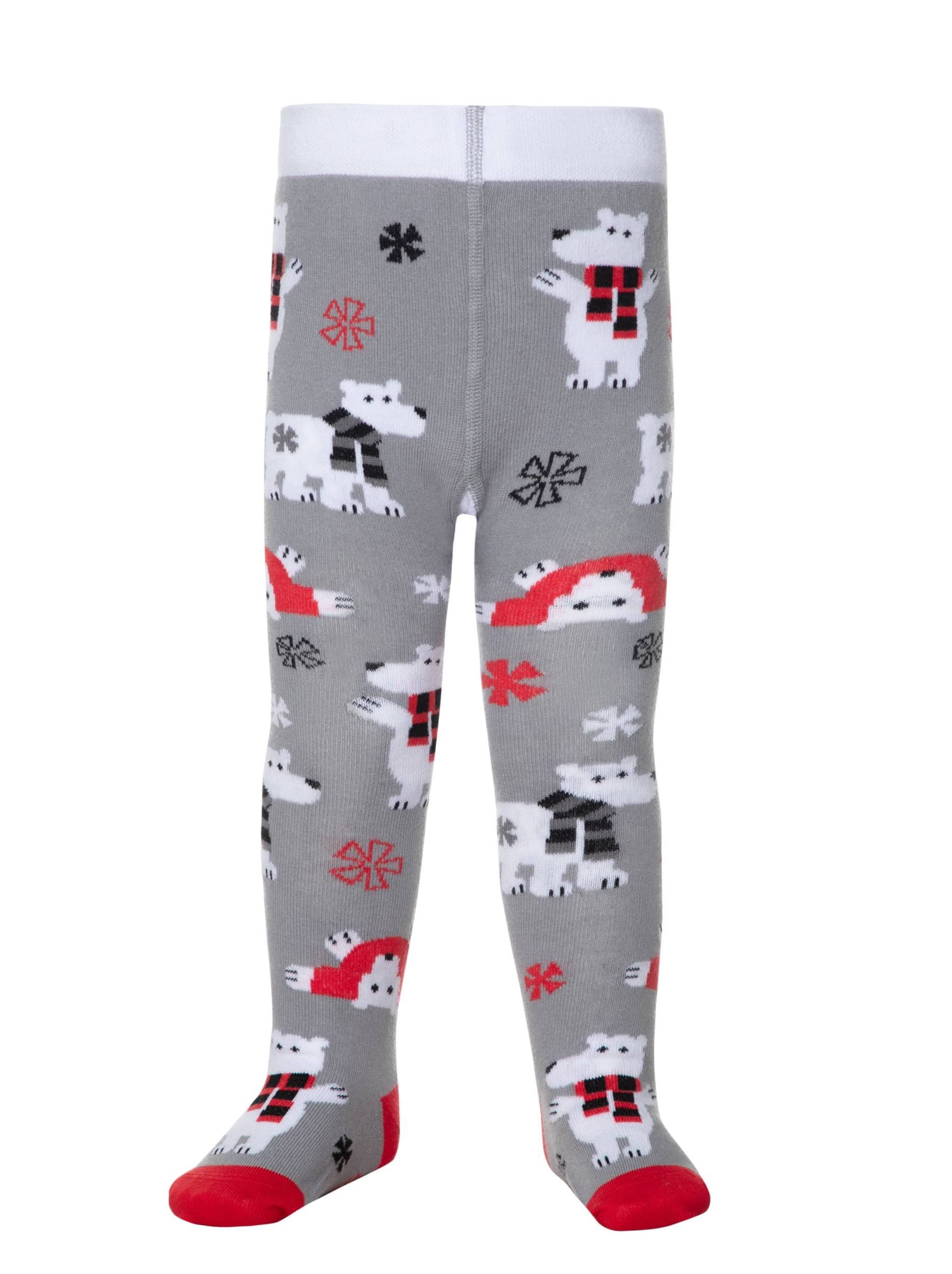 Otroške hlačne nogavice z božičnim vzorcem Bear