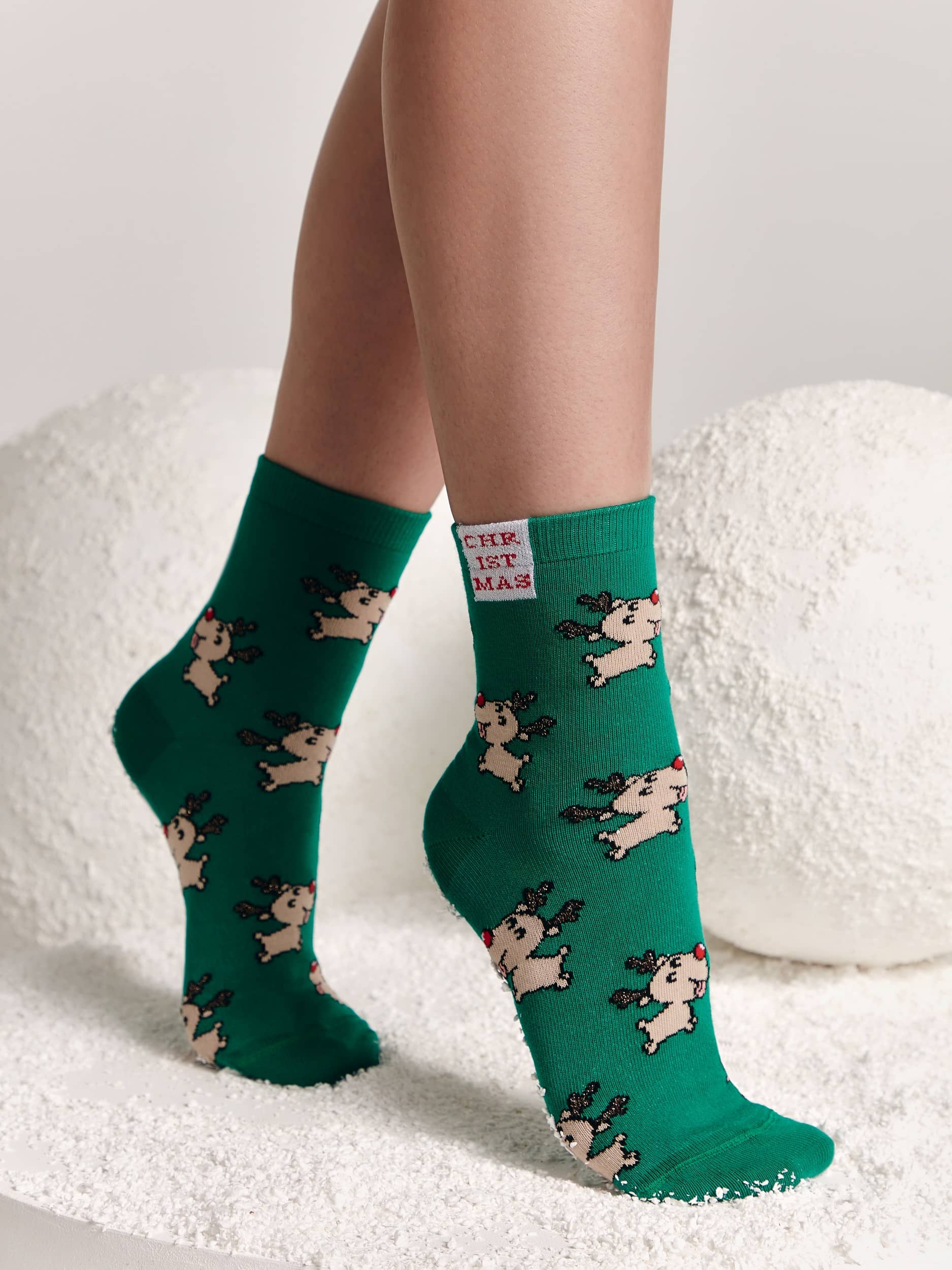 Božične nogavice ženske Santa's Helper