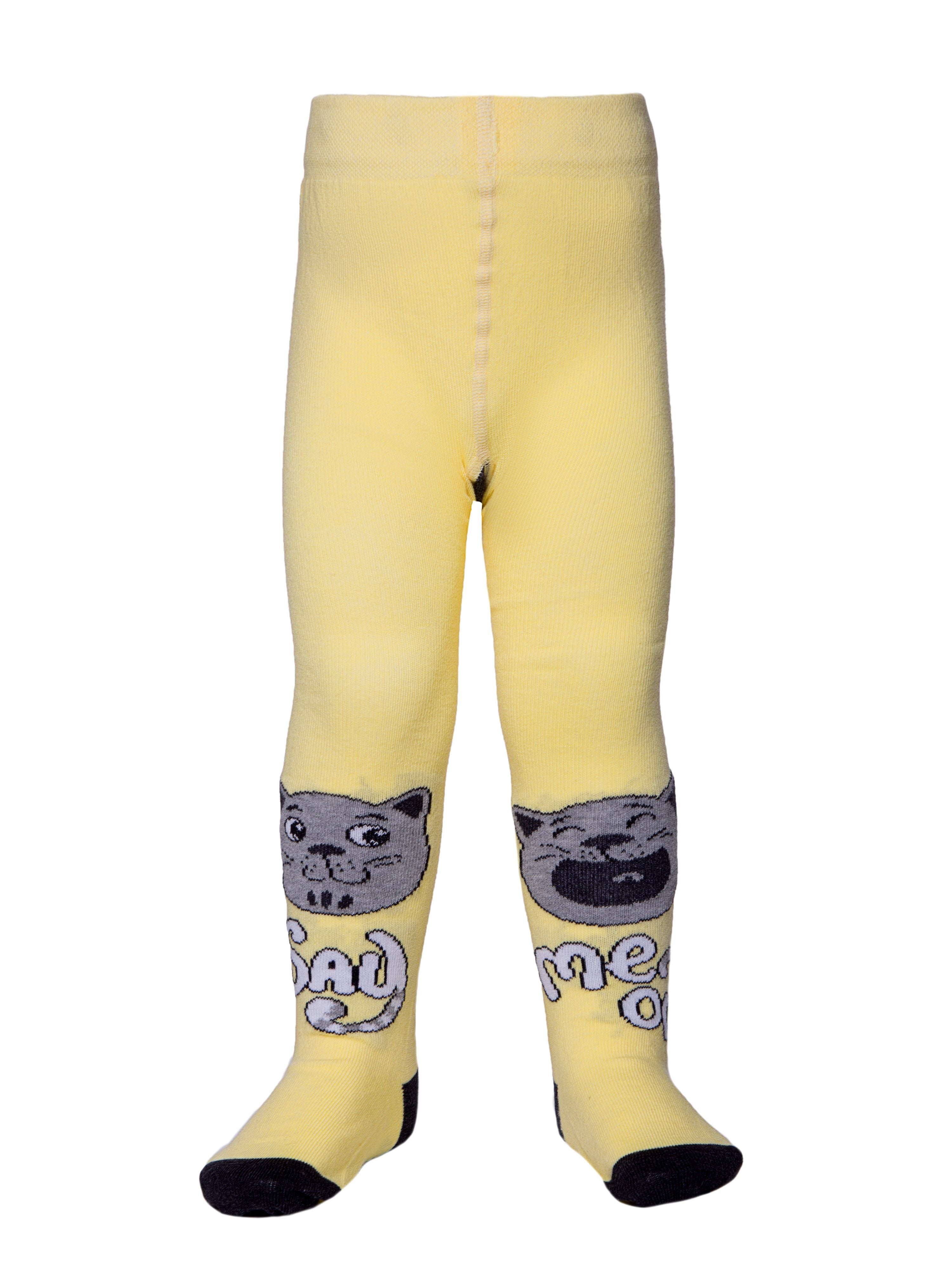 Yellow baby tights for boys and girls toddler kids tights by Conte-Kids