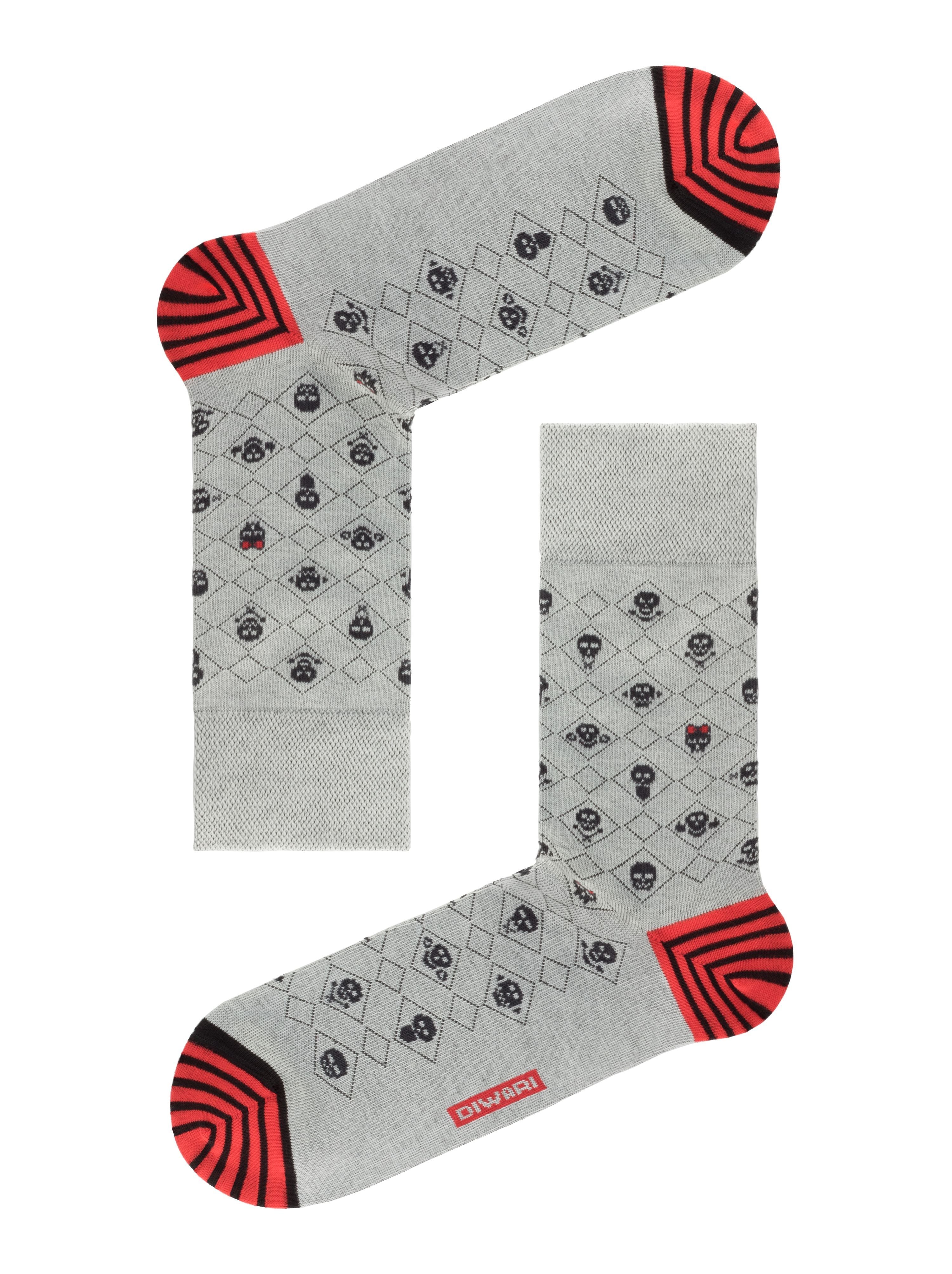 Moške pisane nogavice - Happy Skull - Conte Shop