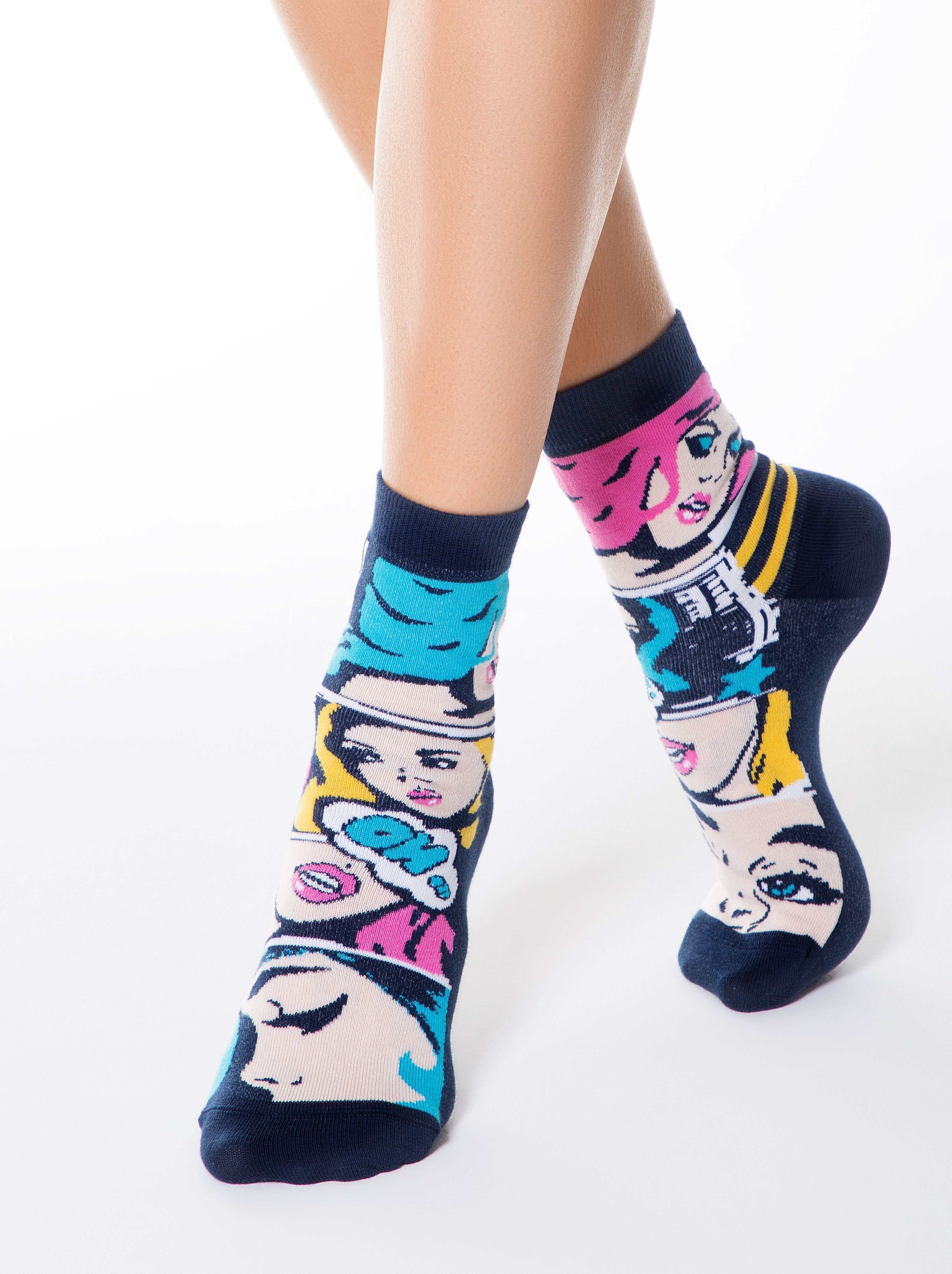 Pisane ženske nogavice Happy OOPS! - Conte Shop