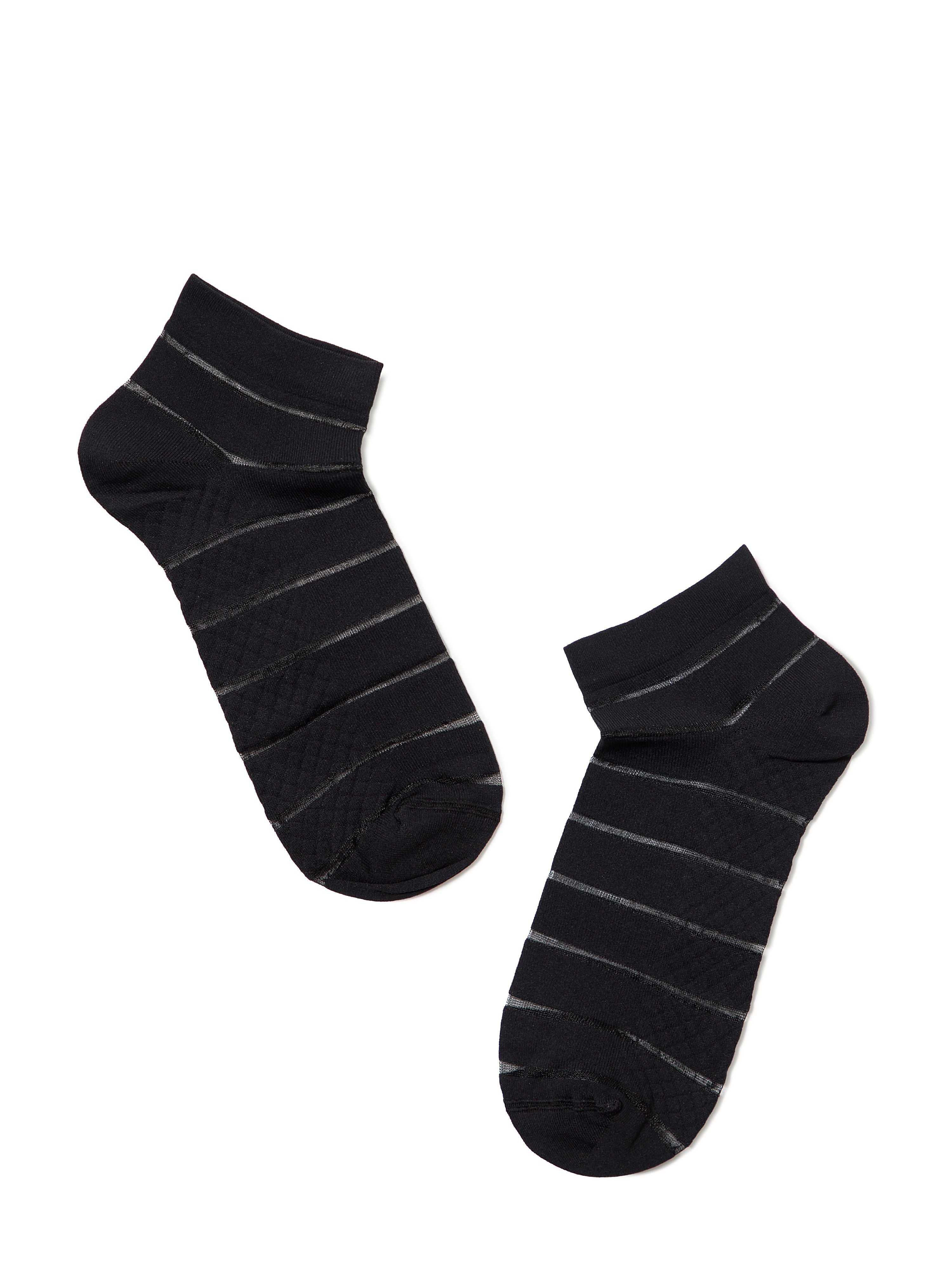 funny women's ankle Socks black color with Lycra by Conte Elegant