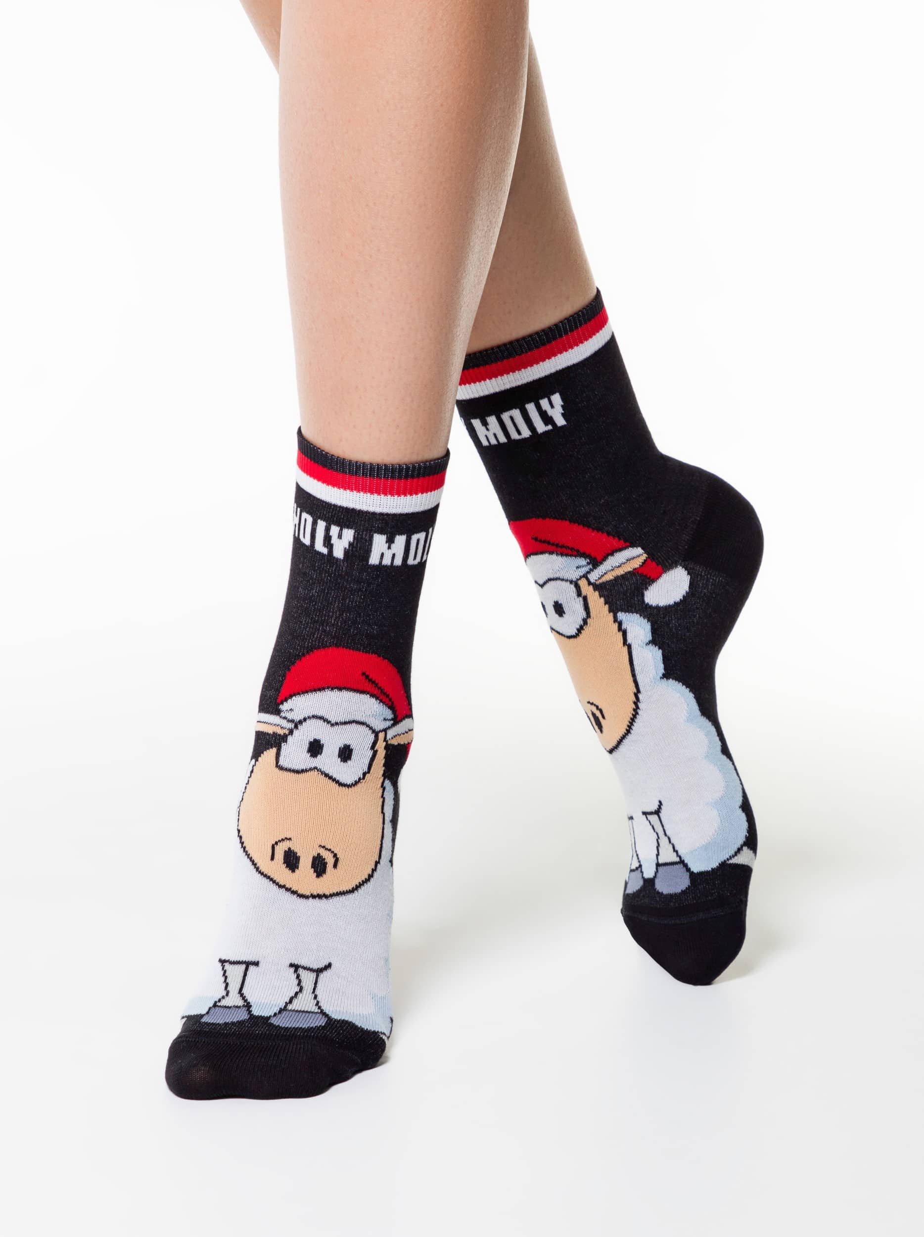 Božične nogavice ženske Holy Moly