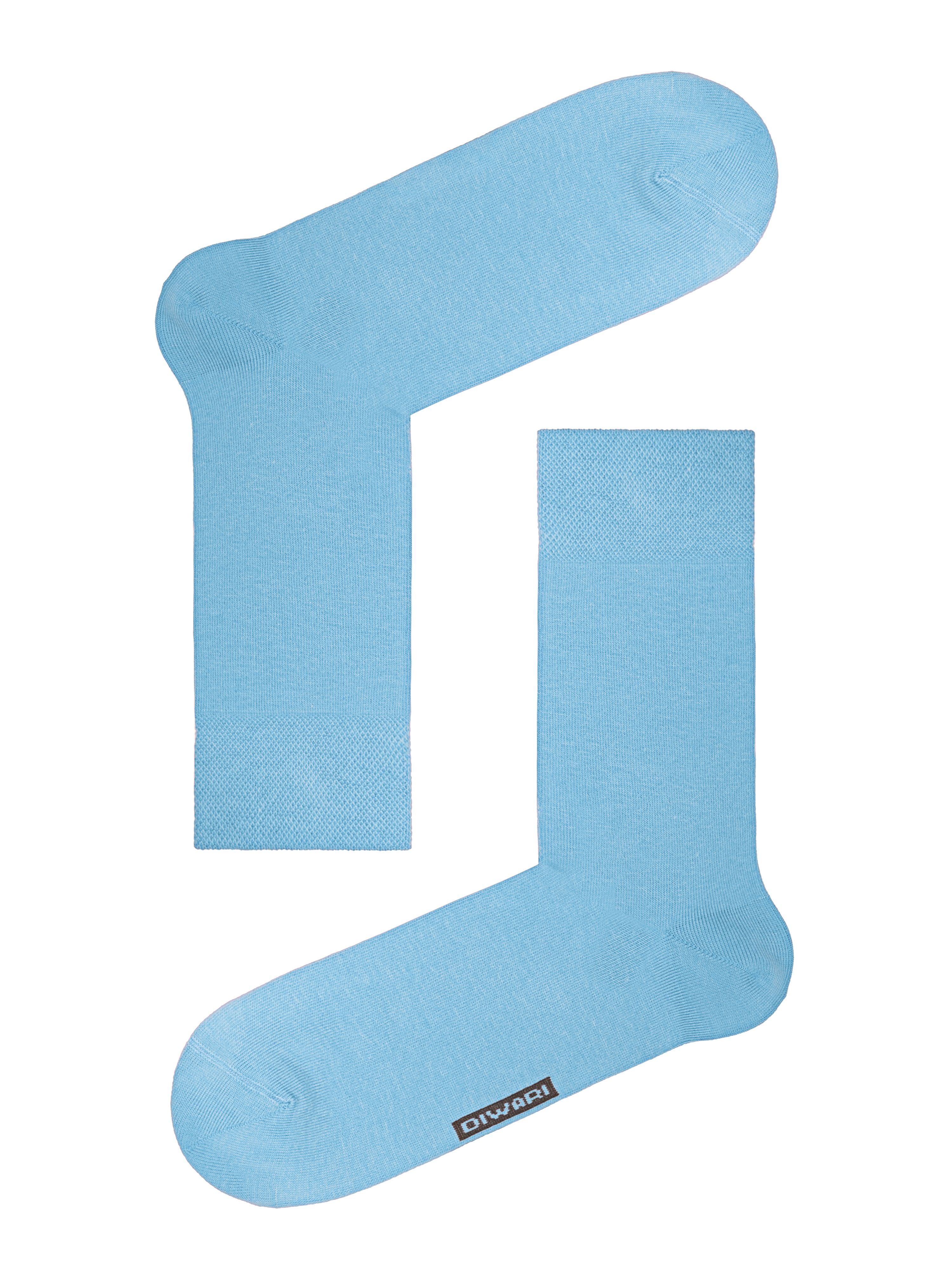 Barvne moške nogavice iz bombaža - svetlo modre - Conte Shop