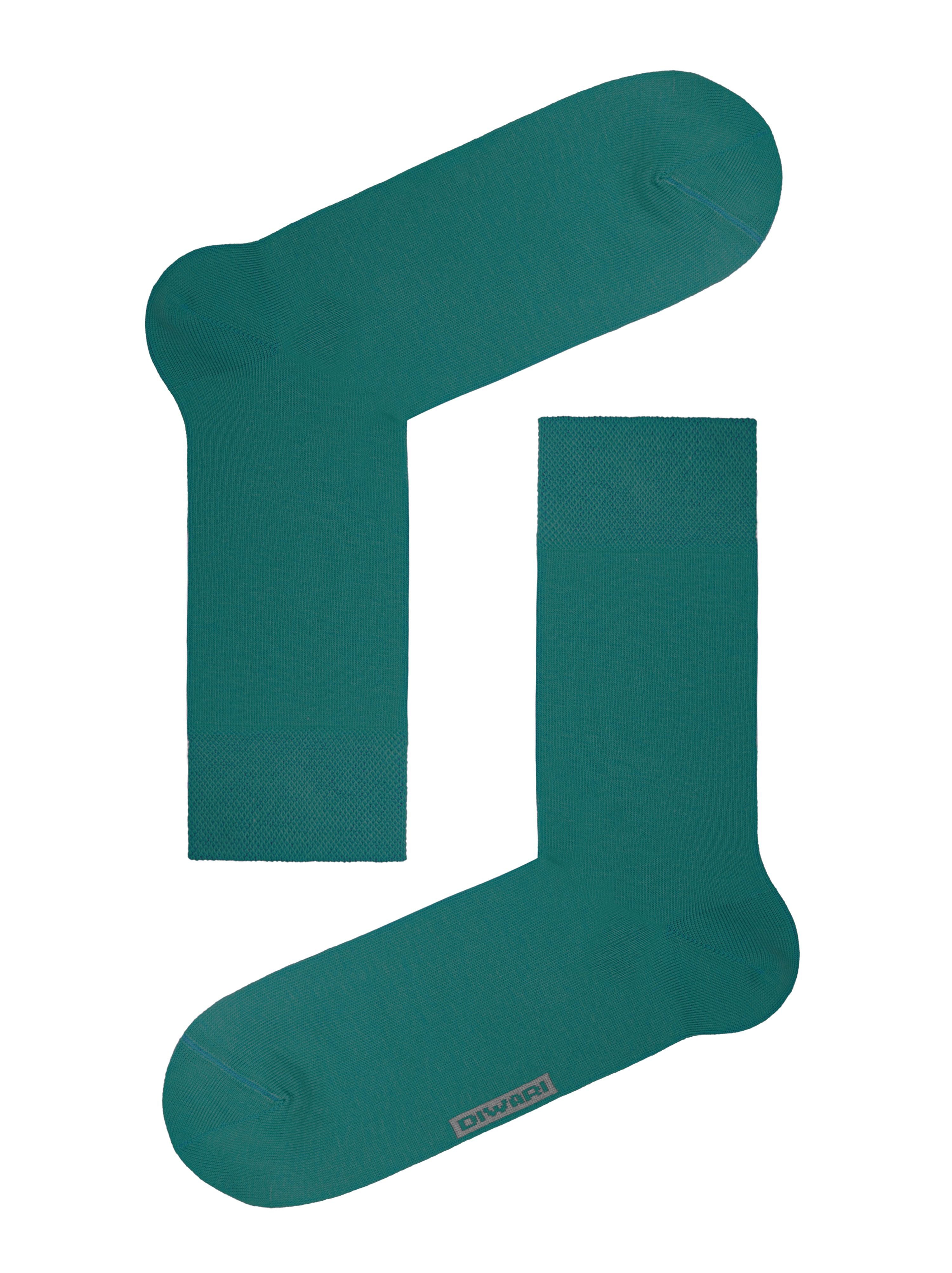 Barvne moške nogavice iz bombaža - turkuzne - Conte Shop