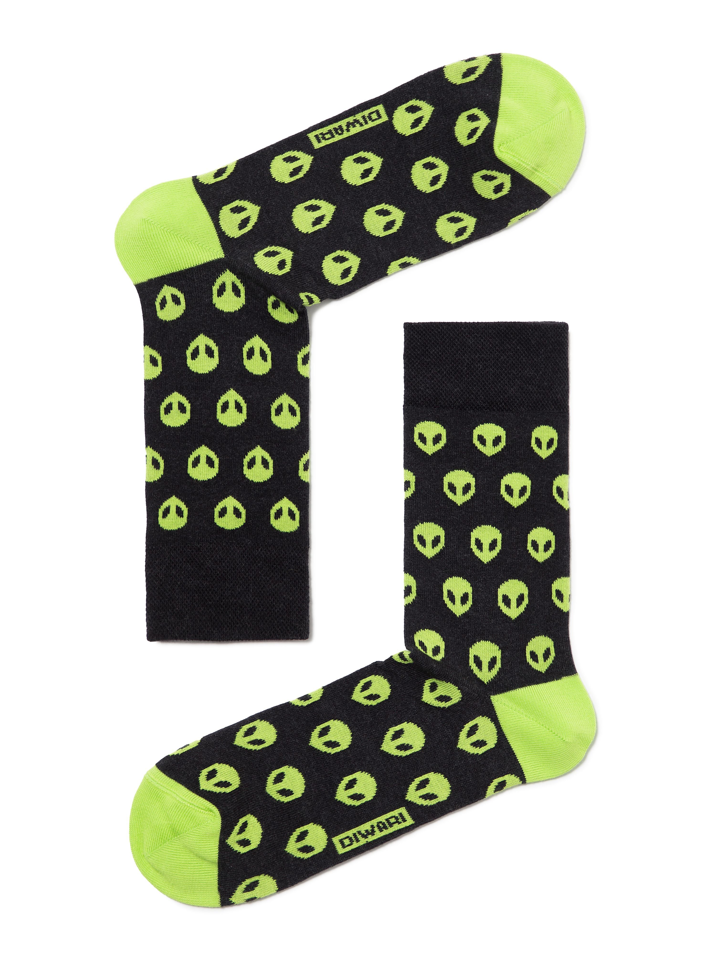 Moške bombažne pisane nogavice z vzorcem Conte DiWaRi Happy Vesoljci