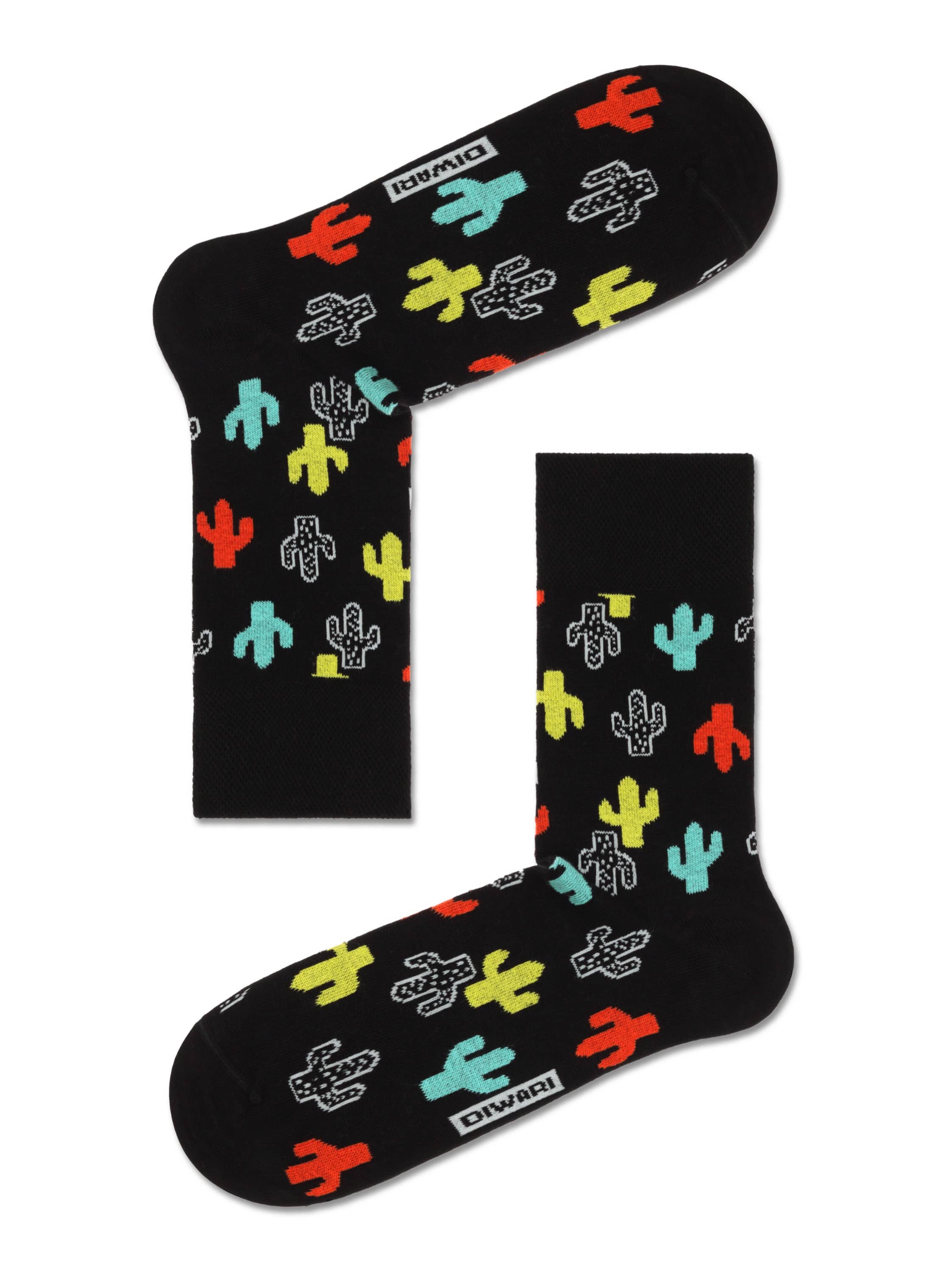 Moške pisane nogavice iz bombaža - Happy KAKTUS