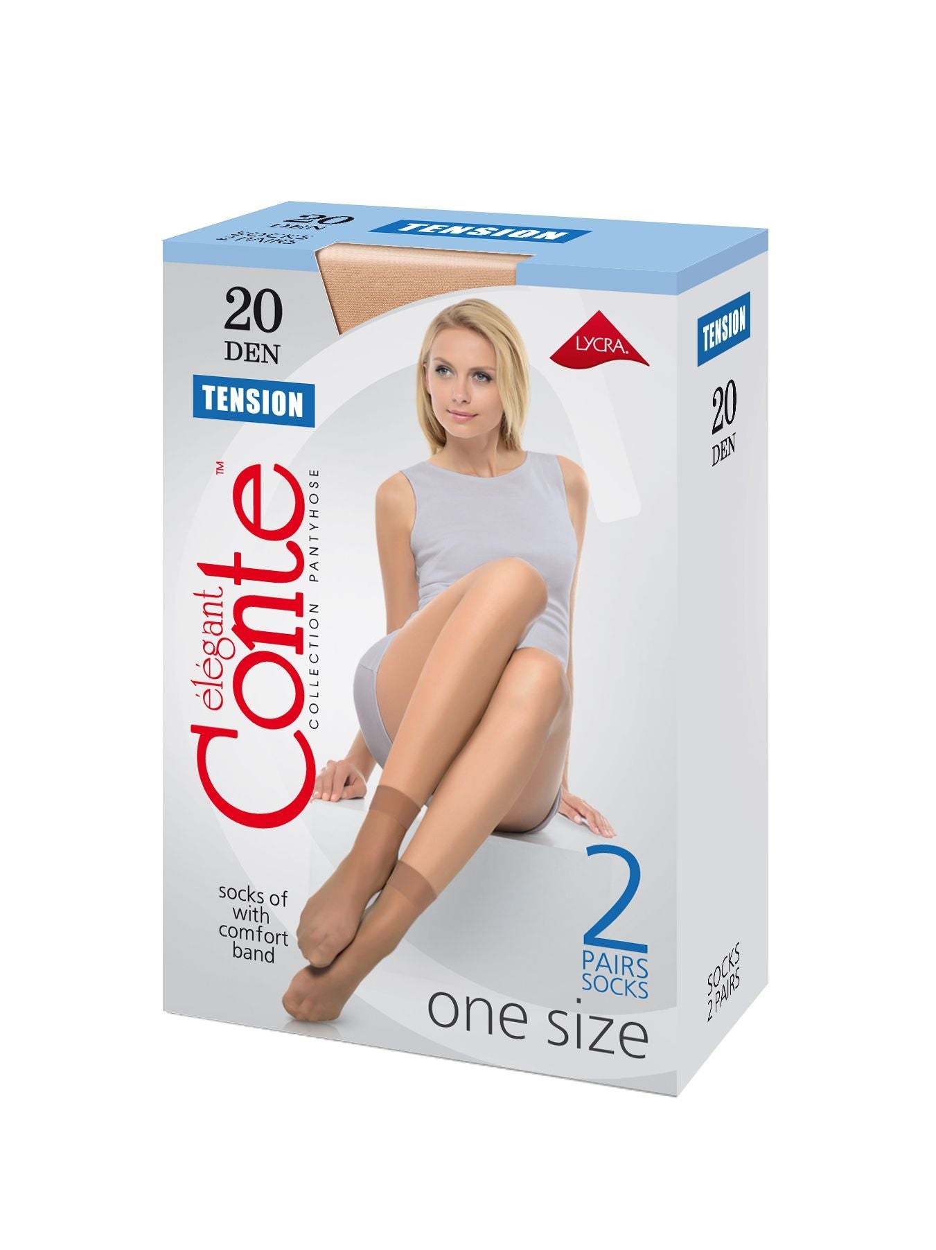 thin sheer nylon socks Conte Elegant by Conte Eegant 2 pairs in a box