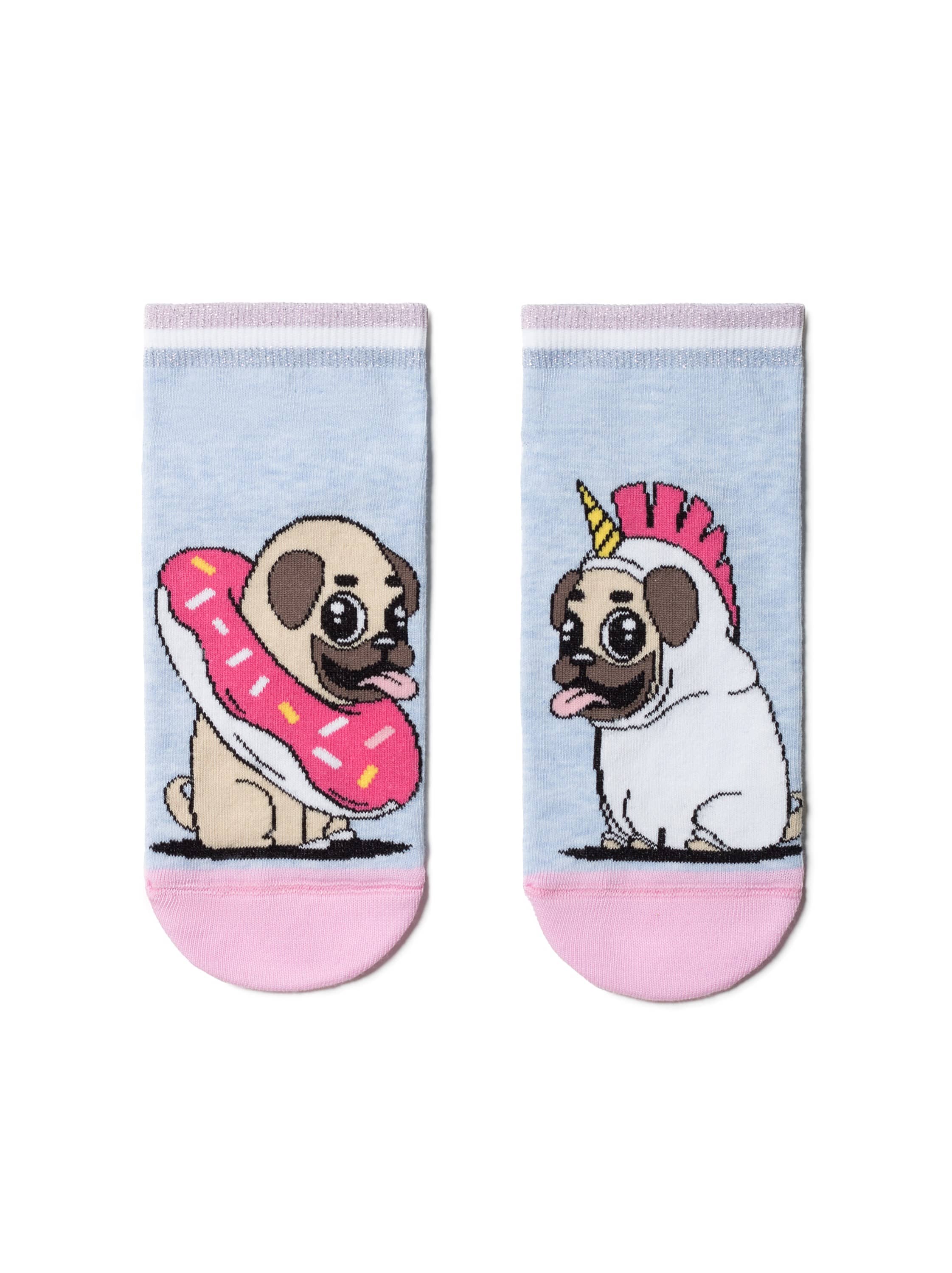 Vesele kratke nogavice ženske s psami Conte Mops