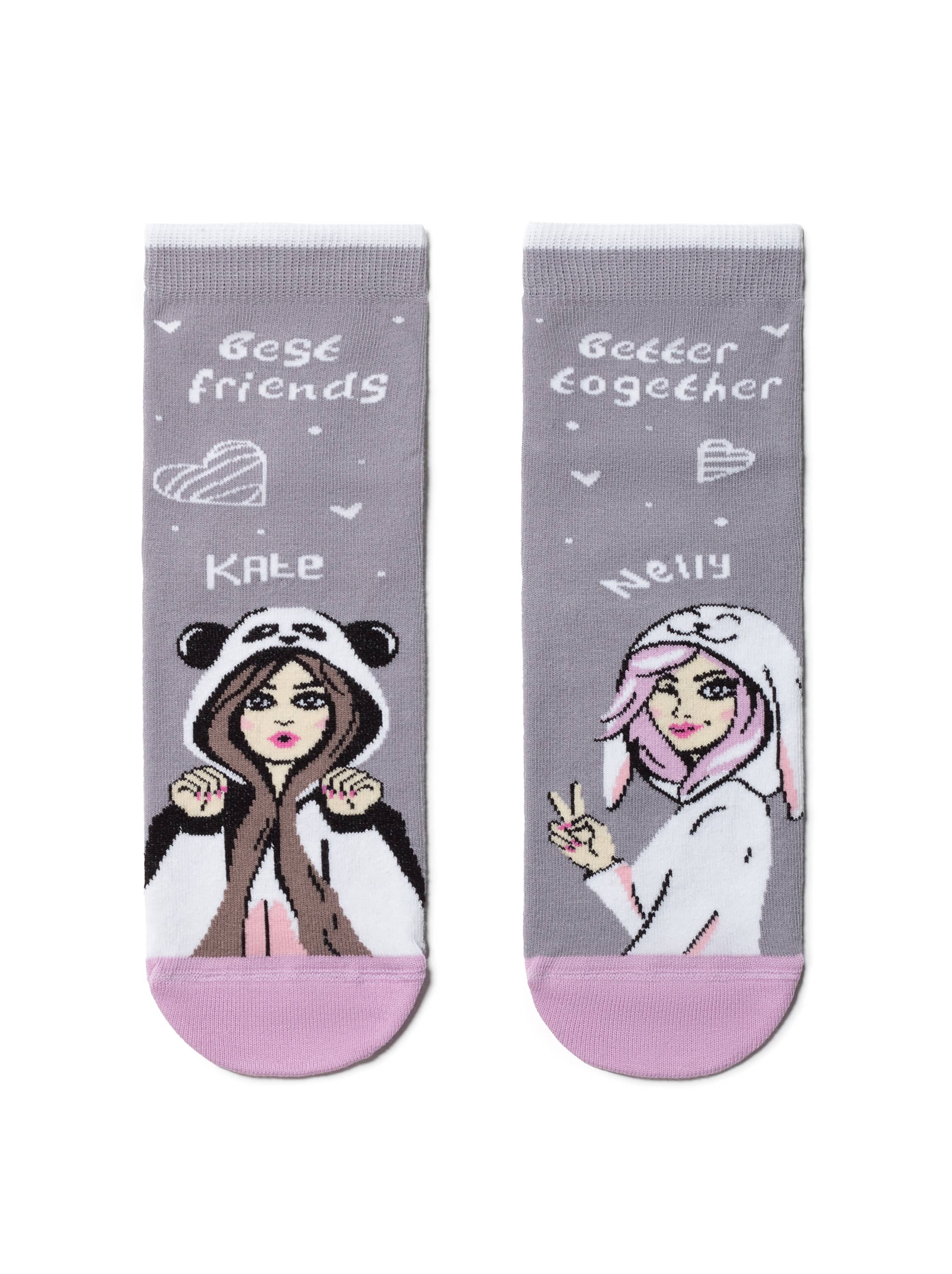 Vesele nogavice ženske z mucami Conte Best Friends