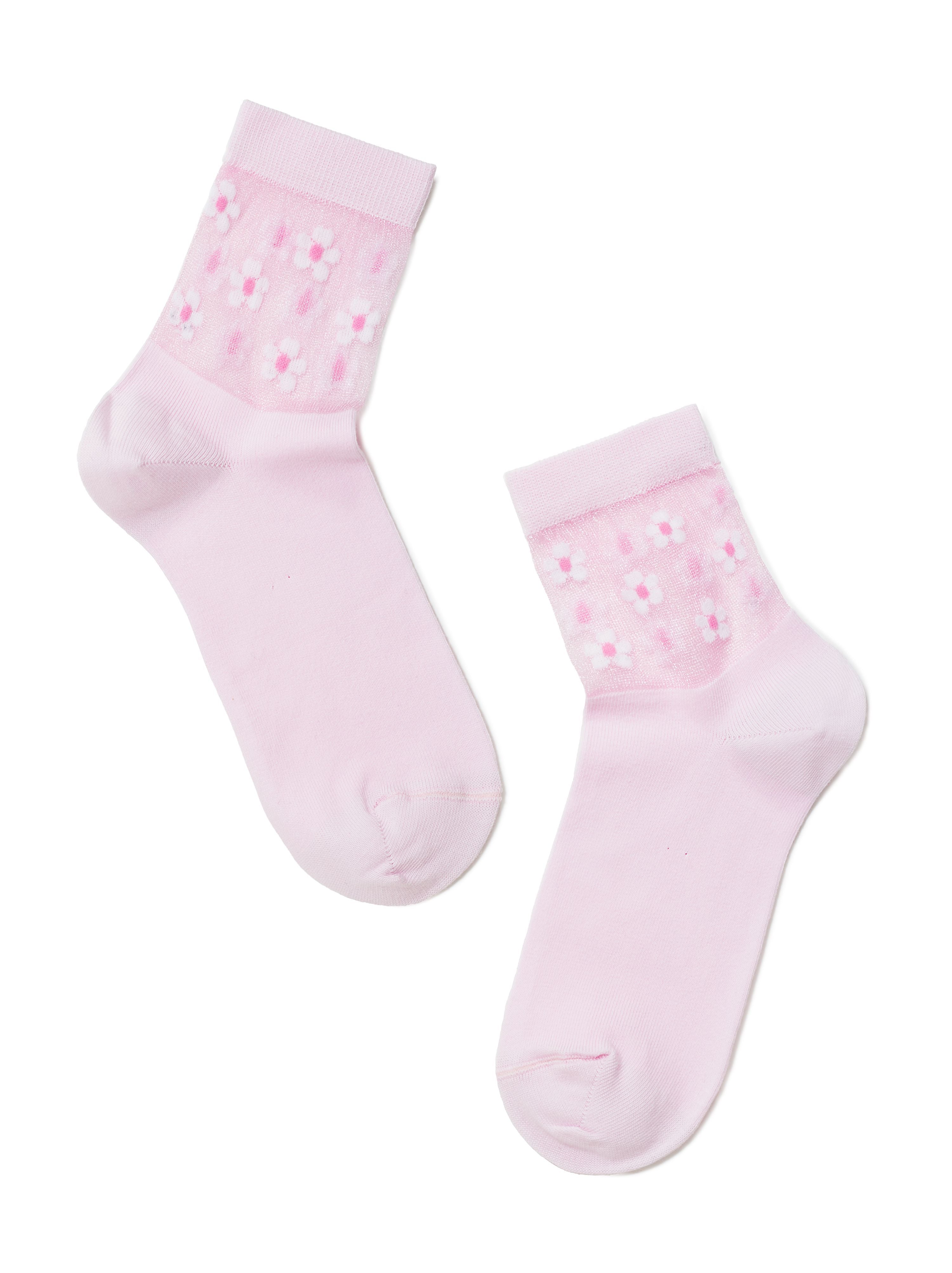Women's patterned pink cotton Socks by Conte Elegant