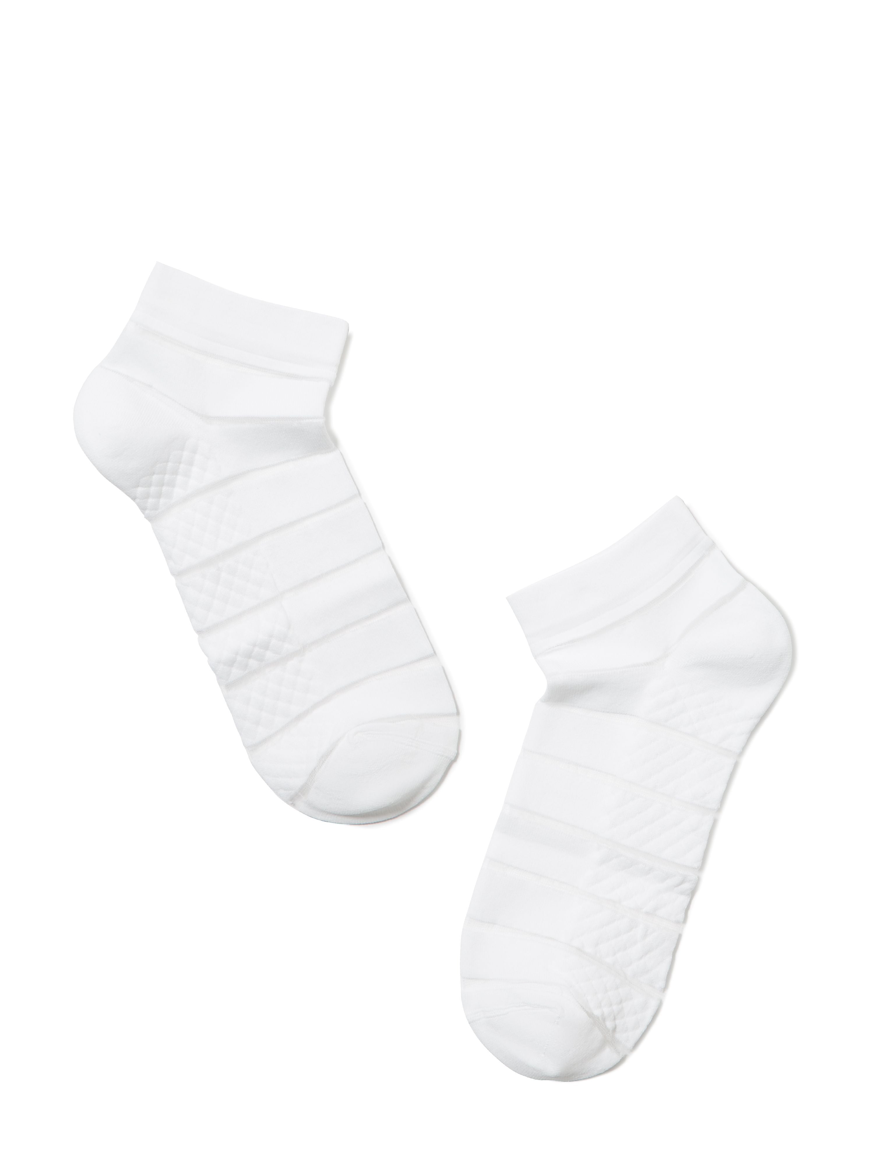 women's white ankle Socks with Lycra by Conte Elegant