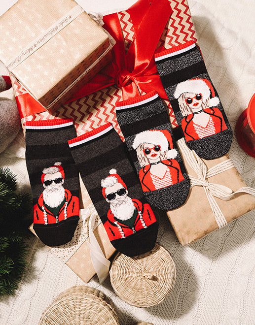 Kratke Božične nogavice ženske Mrs. Claus