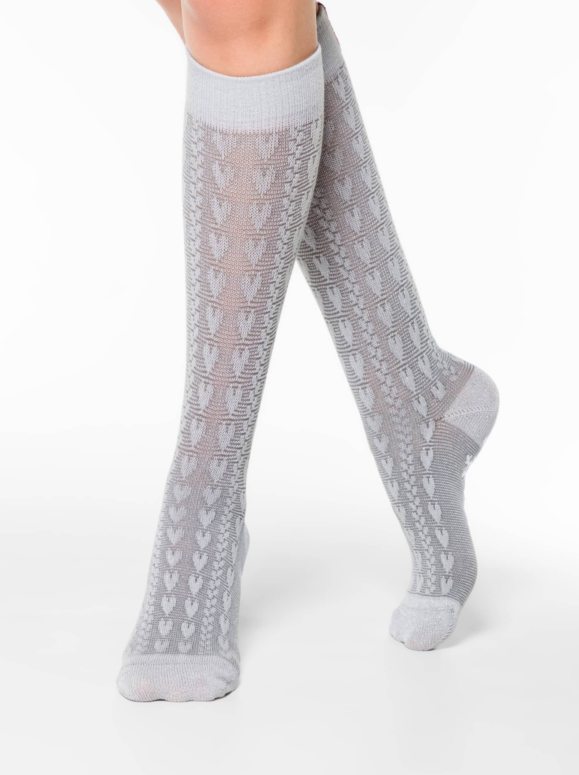 Visoke božične nogavice z nedrsečim podplatom ženske Merry Christmas