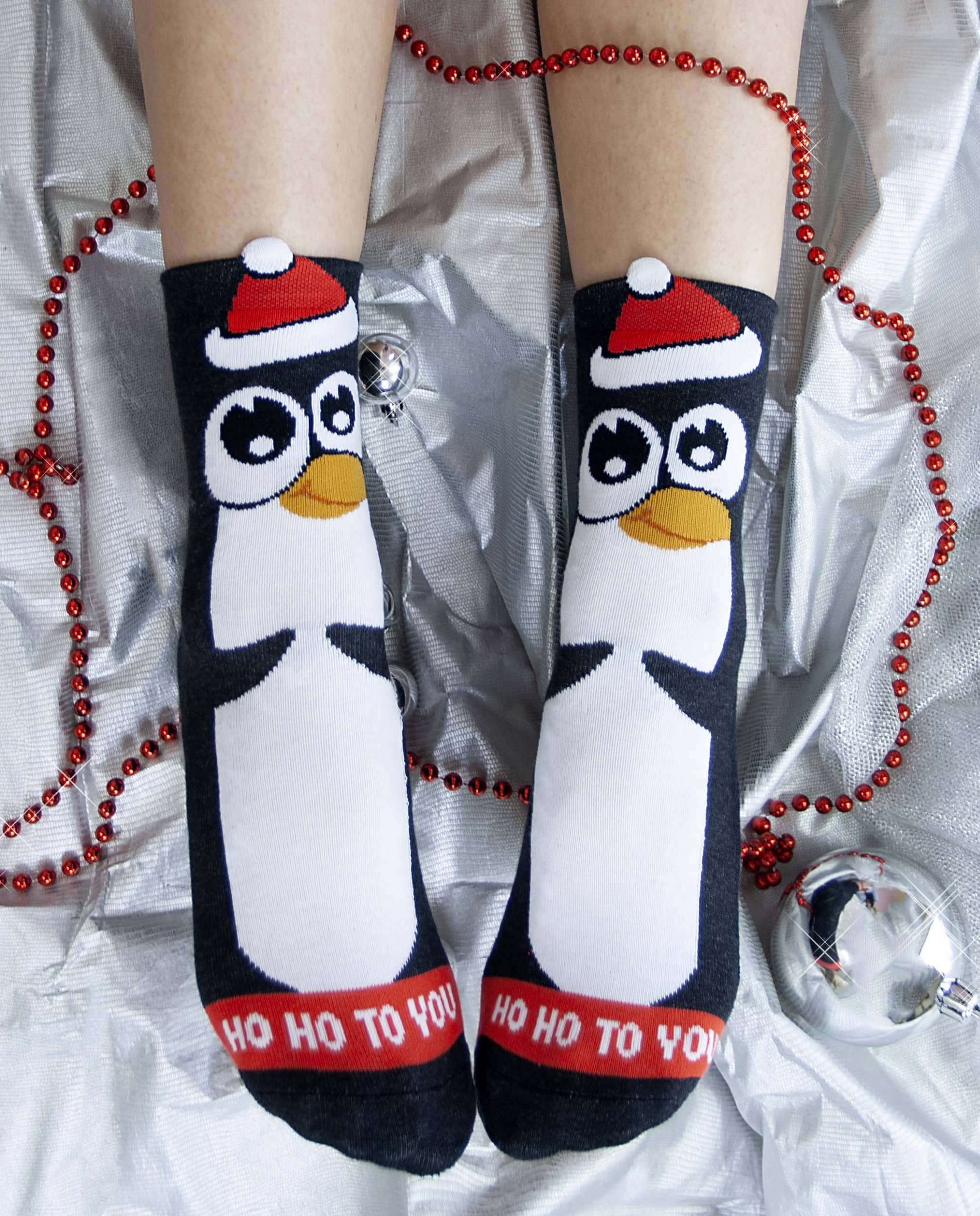 Božične nogavice ženske Penguin