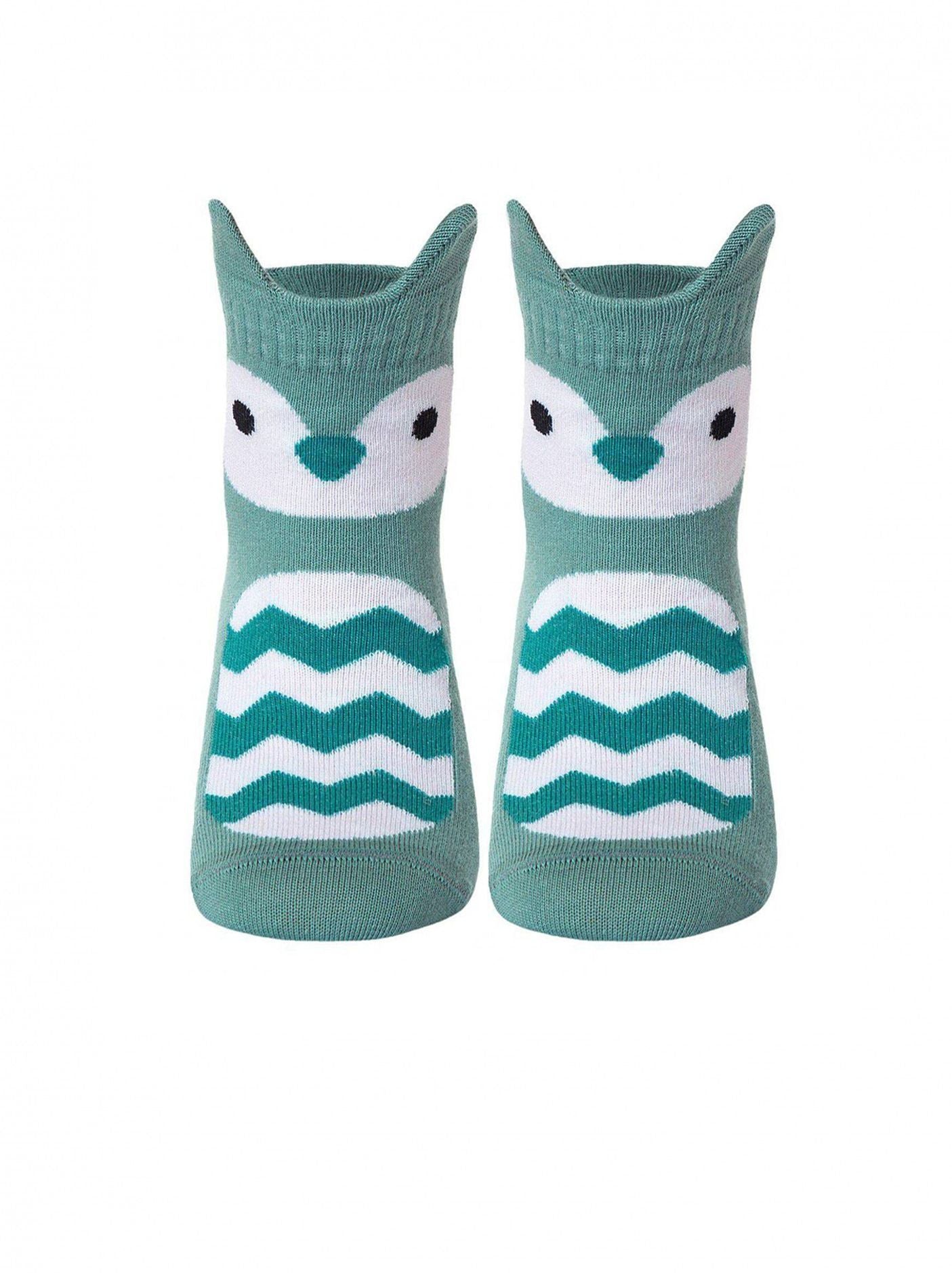 Cool baby socks with owl face by Conte-Kids