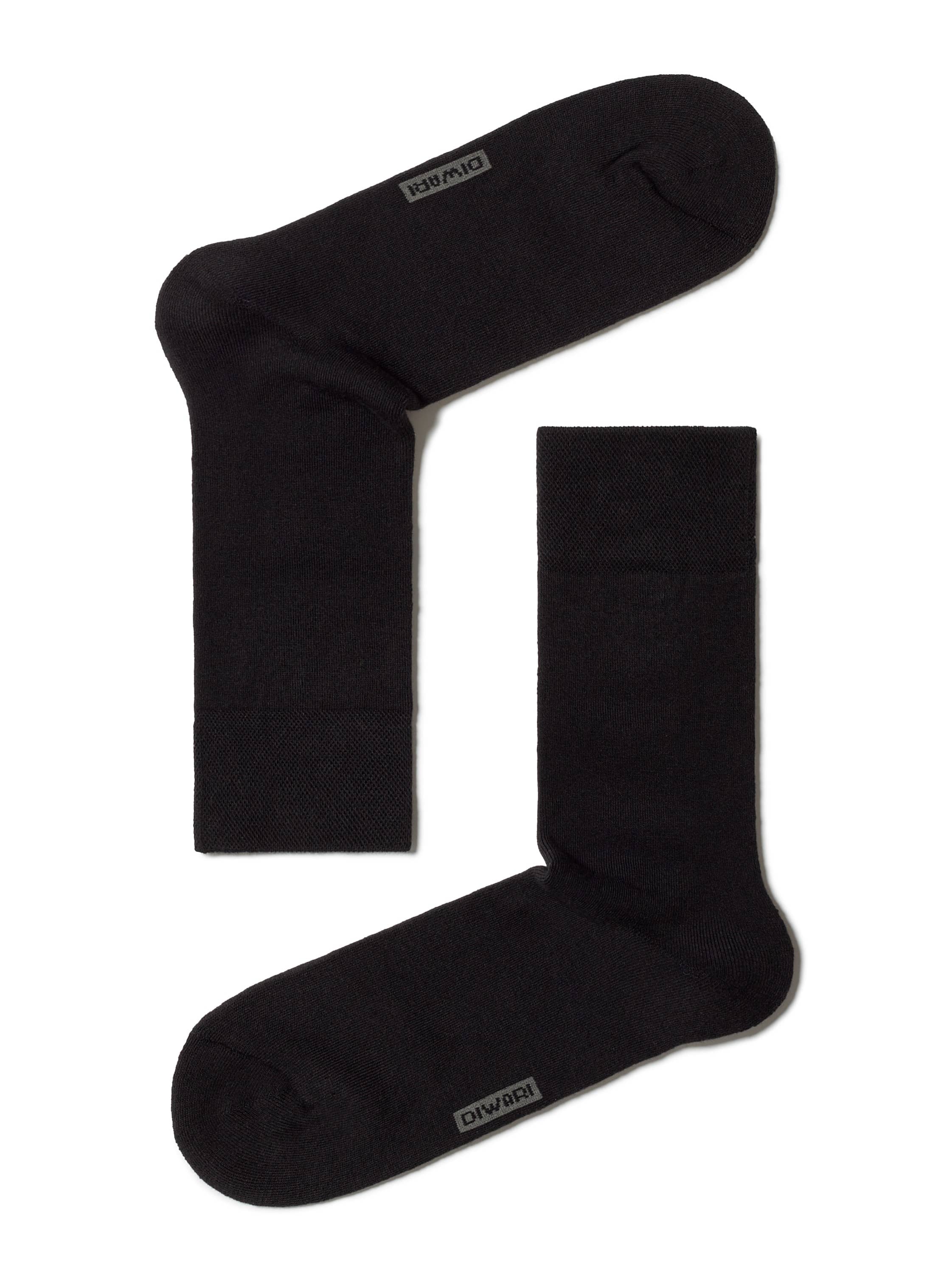 Klasične enobarvne moške nogavice uz bombaža v črni barvi DiWaRi Conte-Shop.si