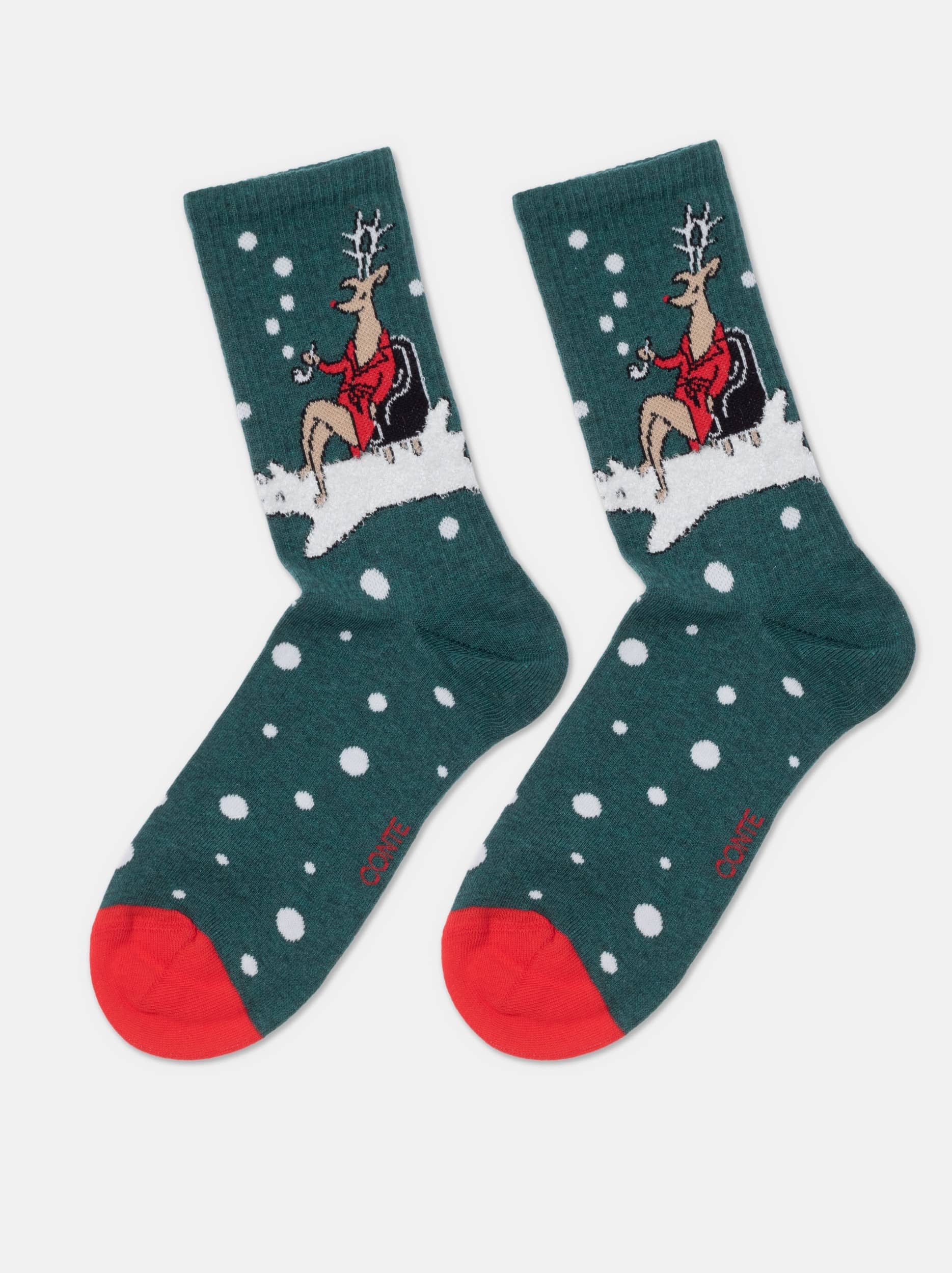 Božične nogavice ženske Sneži