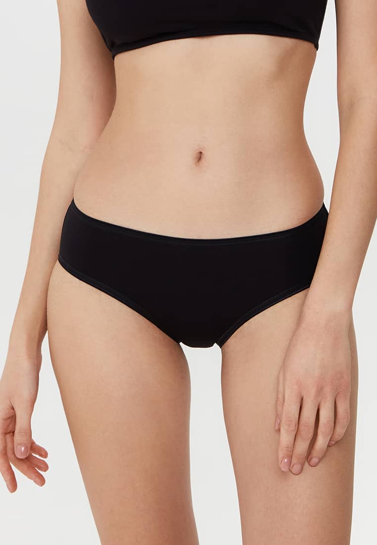 Hlačke bombažne slip črne ženske spodnje hlače iz bombaža Conte Lingerie - spletna trgovina conte shop