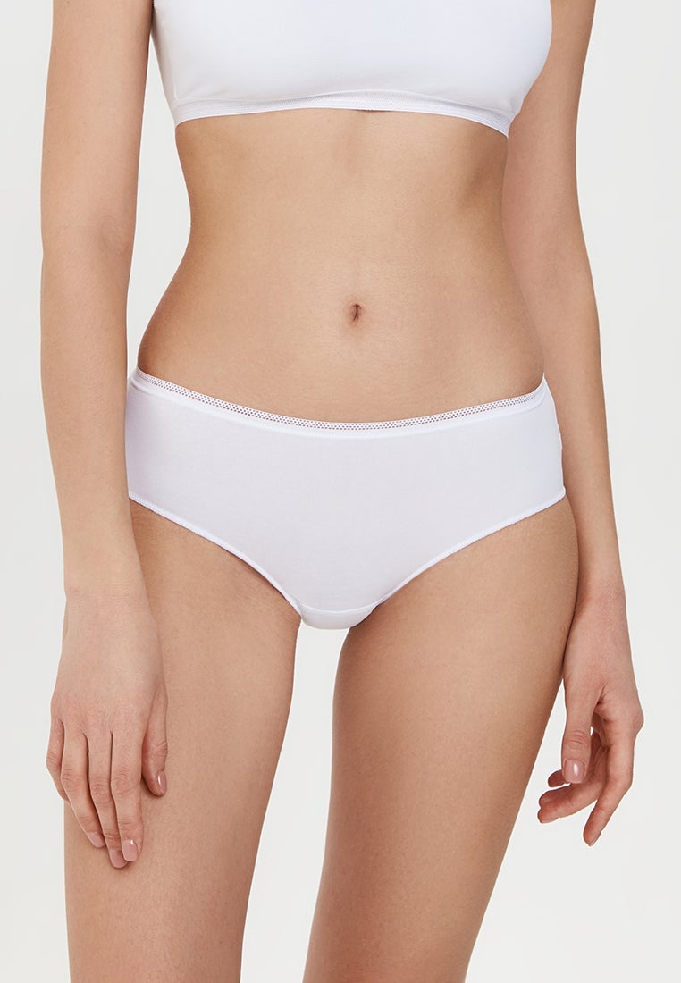 Hlačke bombažne panty bele ženske spodnje hlače iz bombaža Conte Lingerie - spletna trgovina conte shop