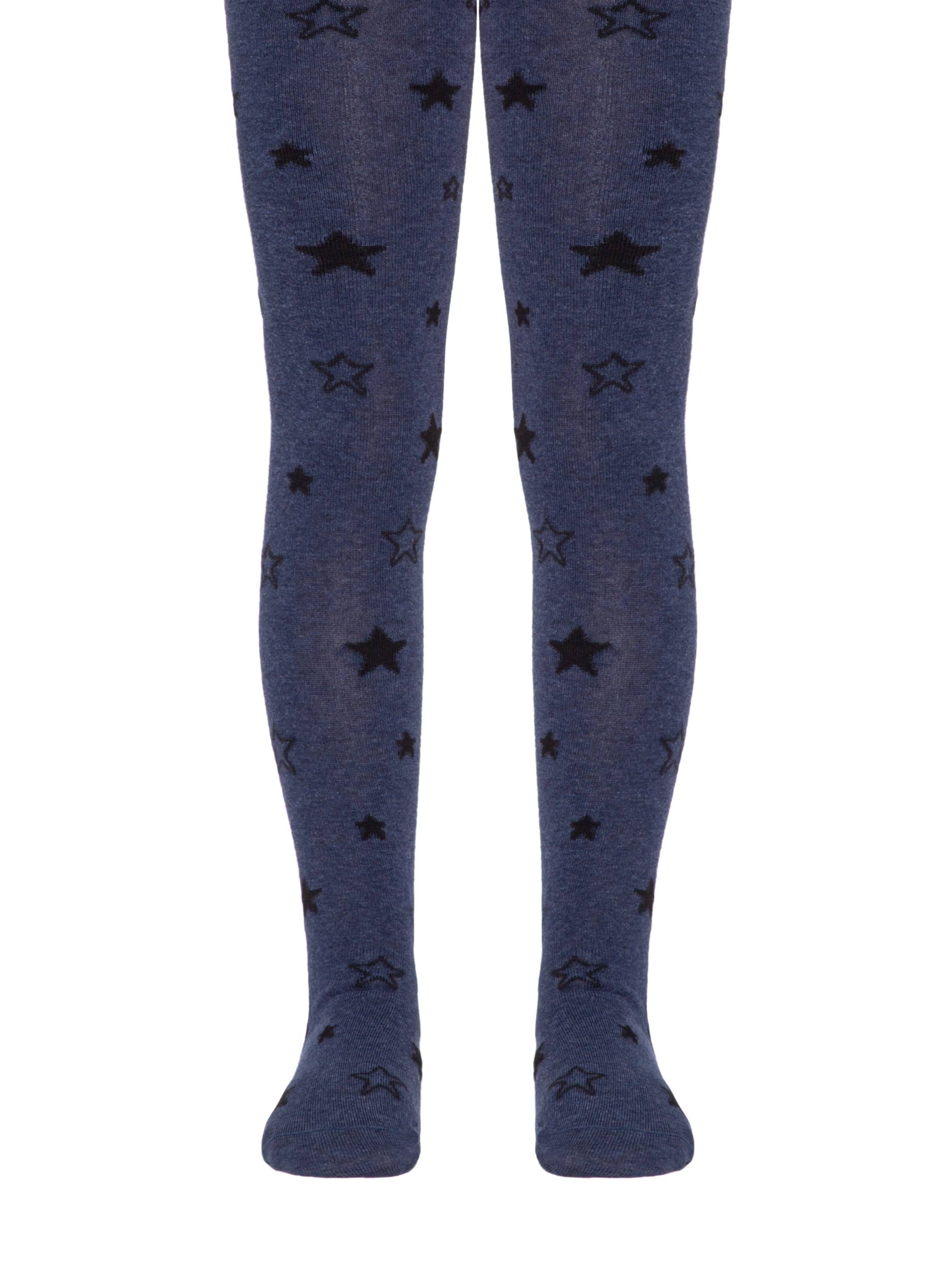 Bombažne otroške hlačne nogavice z vzorcem v temno modri barvi Conte Kids Zvezdice