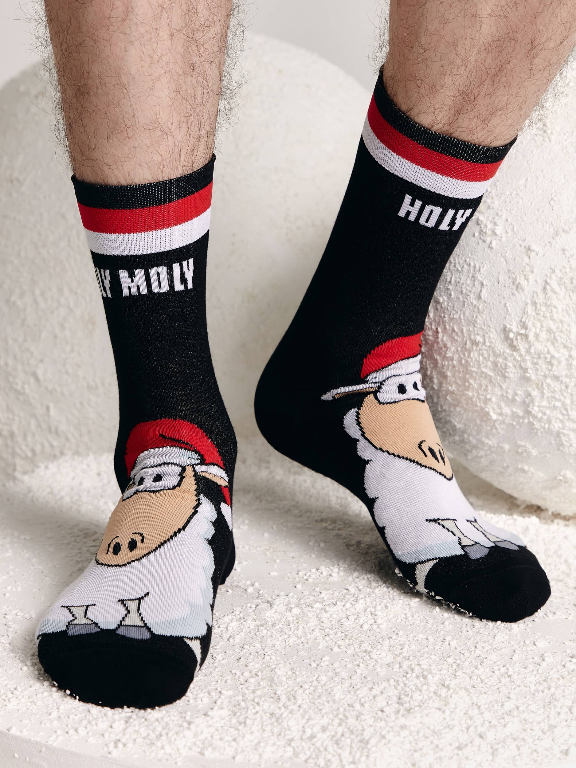 Božične nogavice moške Holy Moly