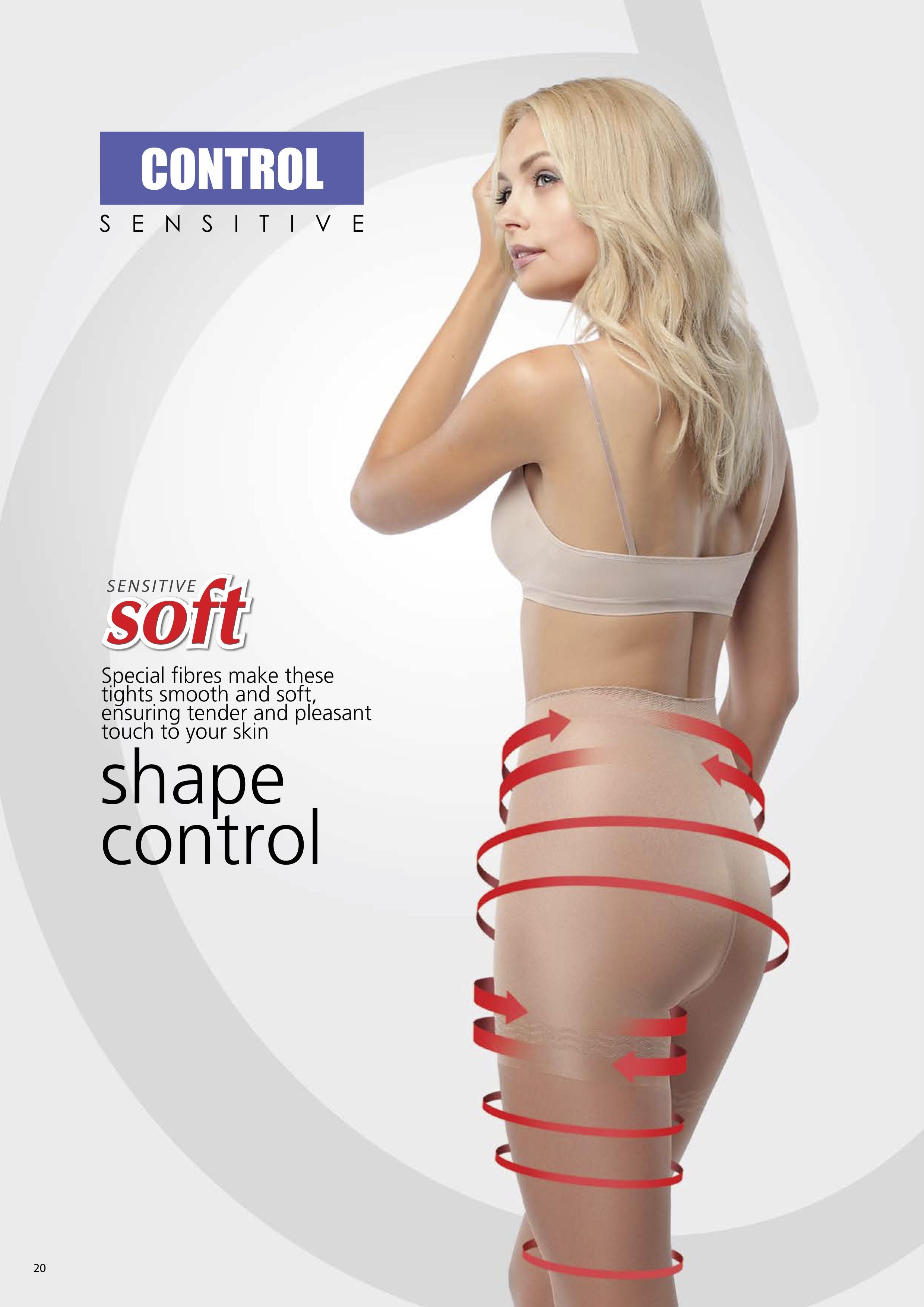 Shapewear support hose push-up tights compression pantyhose Control by Conte Elegant