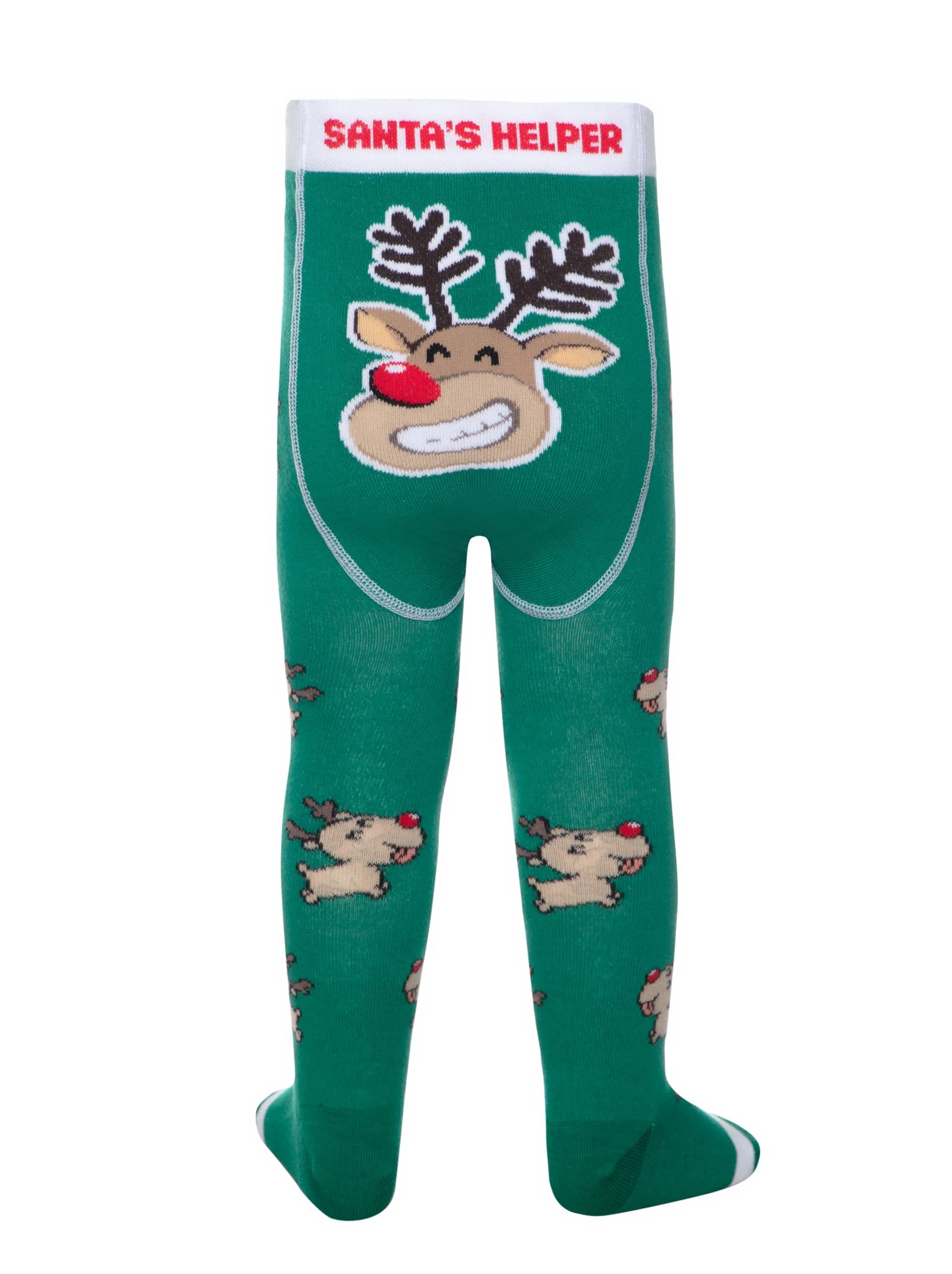 Otroške hlačne nogavice z božičnim vzorcem SANTA'S HELPER