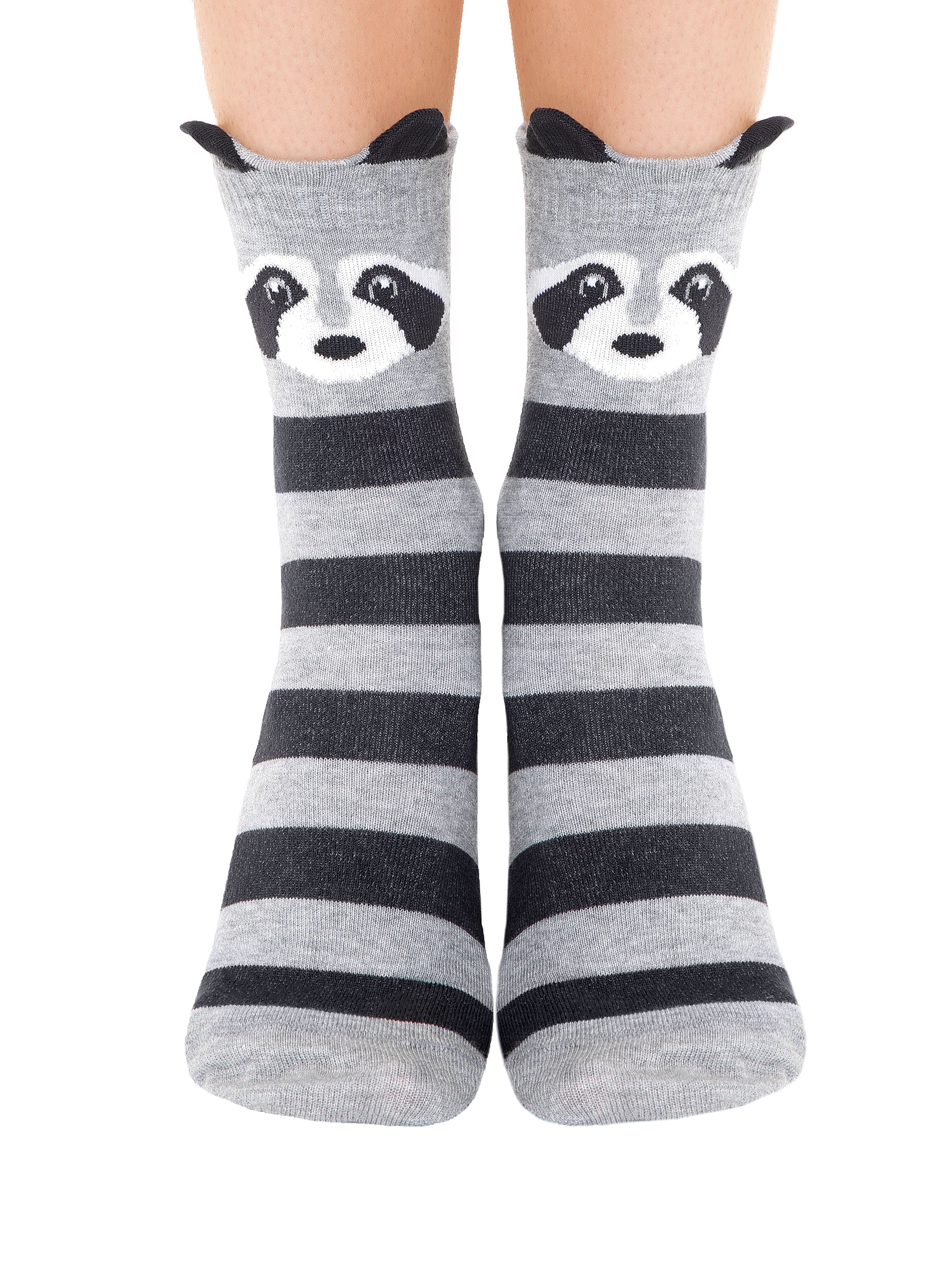 Women's funny grey cotton Socks family look by Conte Elegant