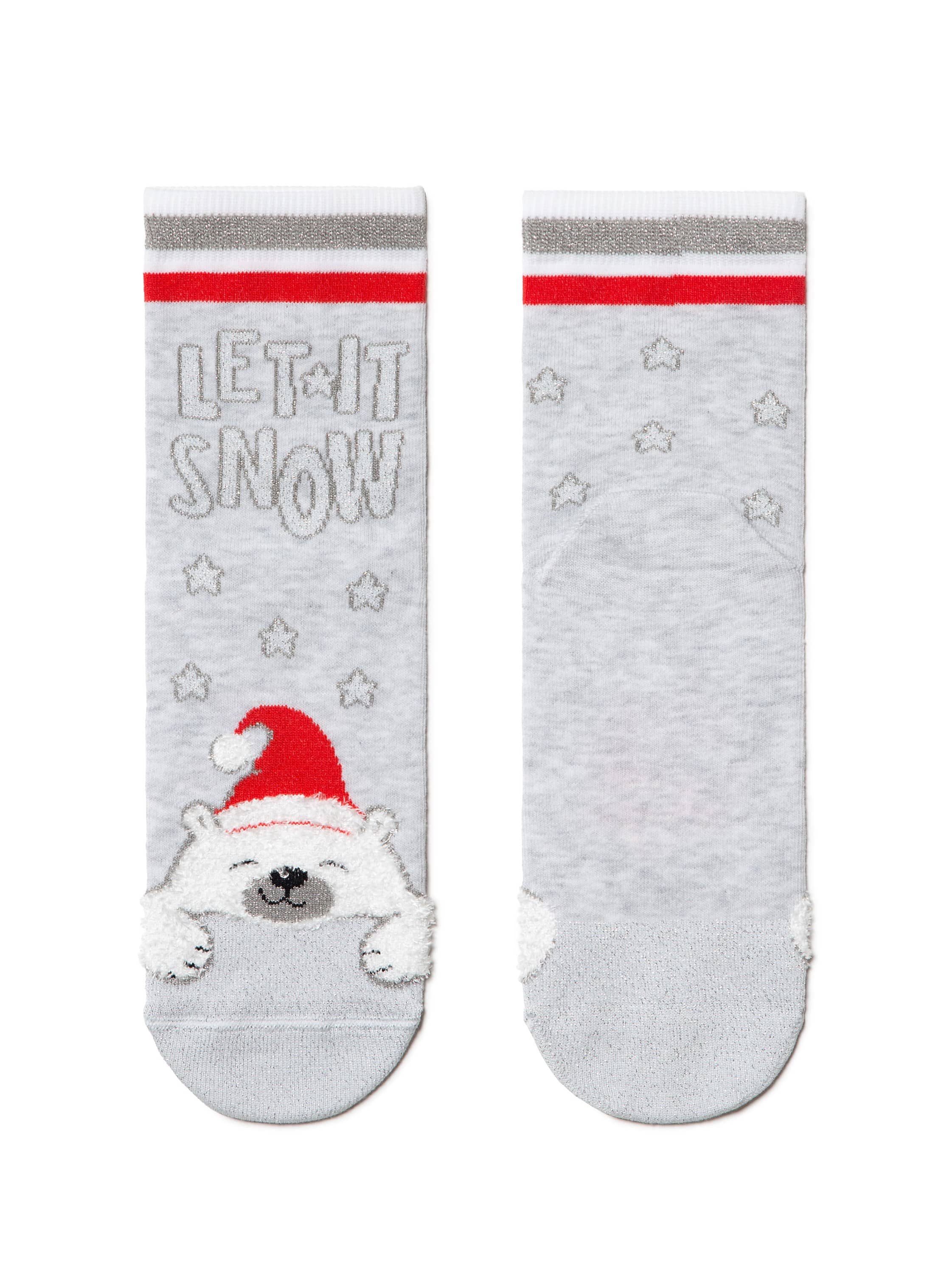 Božične nogavice za ženske z božičnimi motivi Conte Let It Snow darilo za božič ali novo leto Conte Shop
