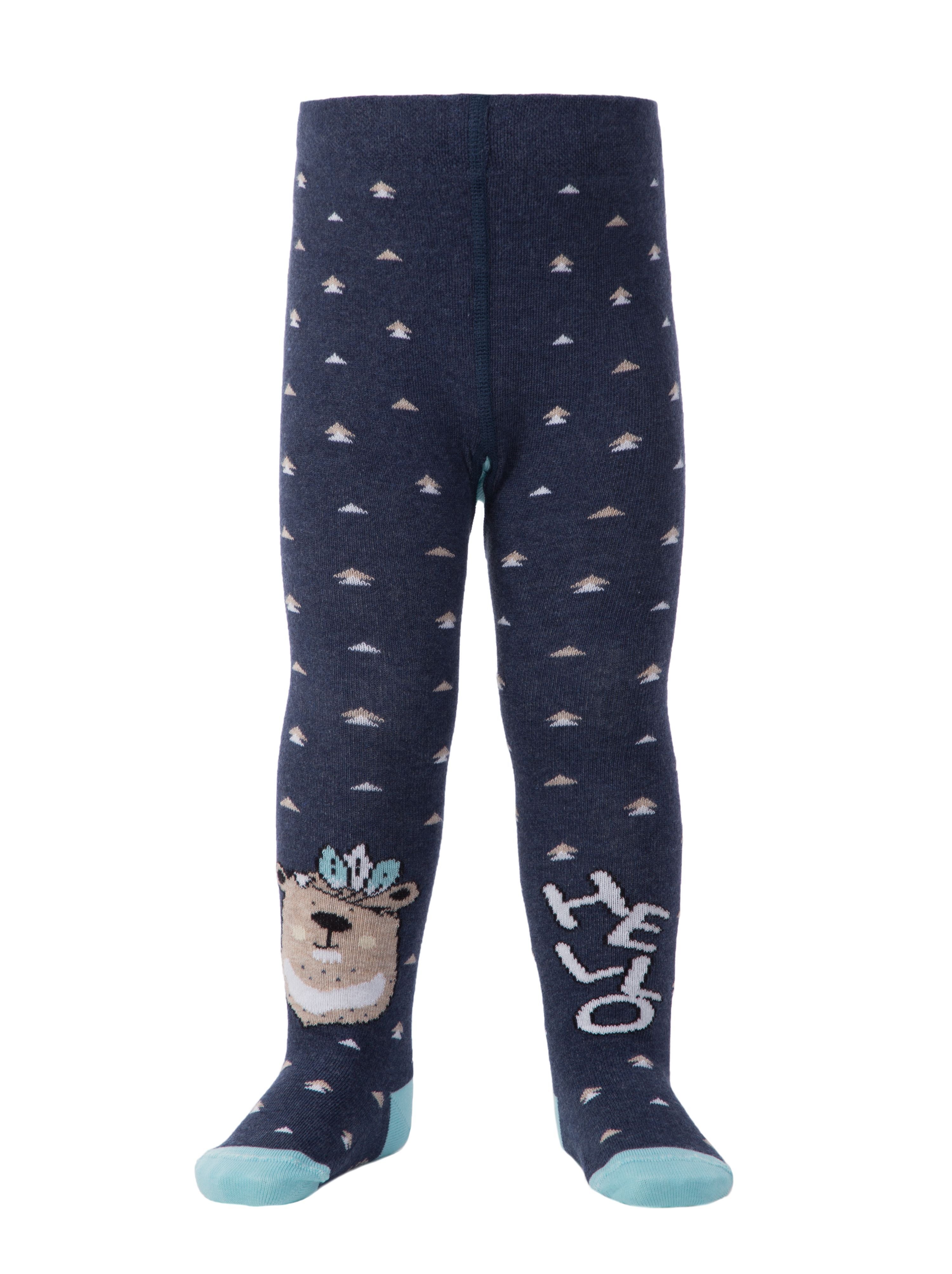 Baby boys and girls tights toddler tights navy blue color by Conte-Kids